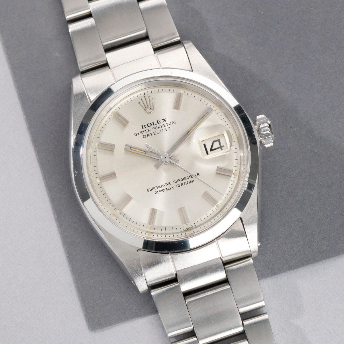 Rolex Datejust 1600 Silver Wide Boy Dial 1968