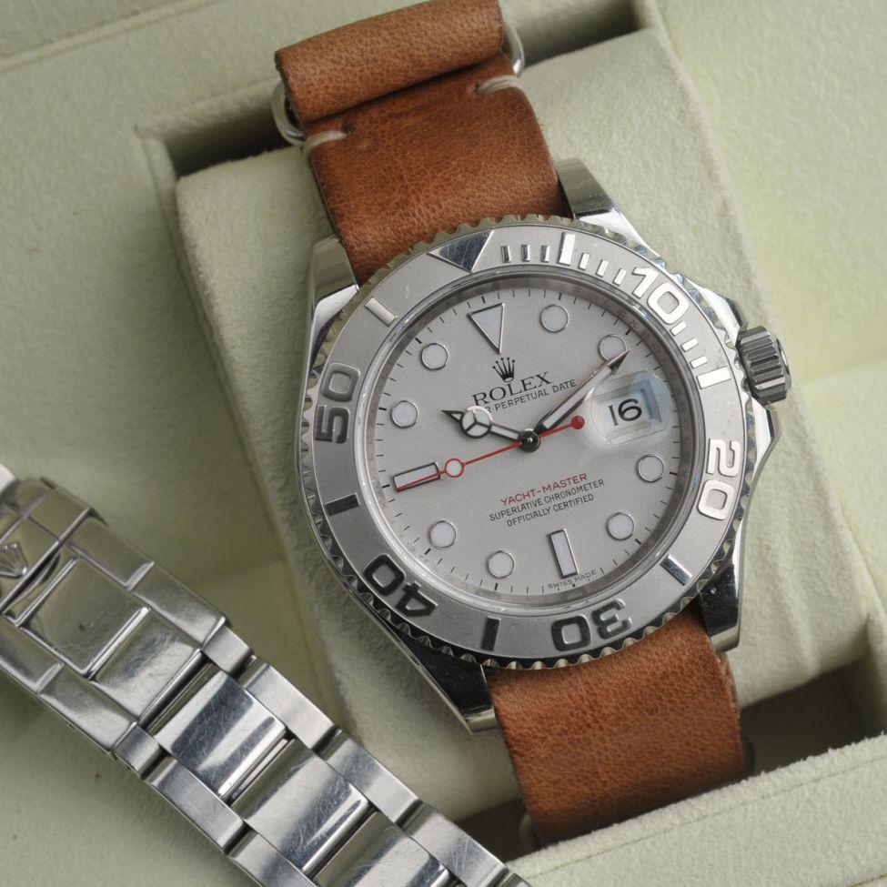 Rolex yacht master outlet leather strap