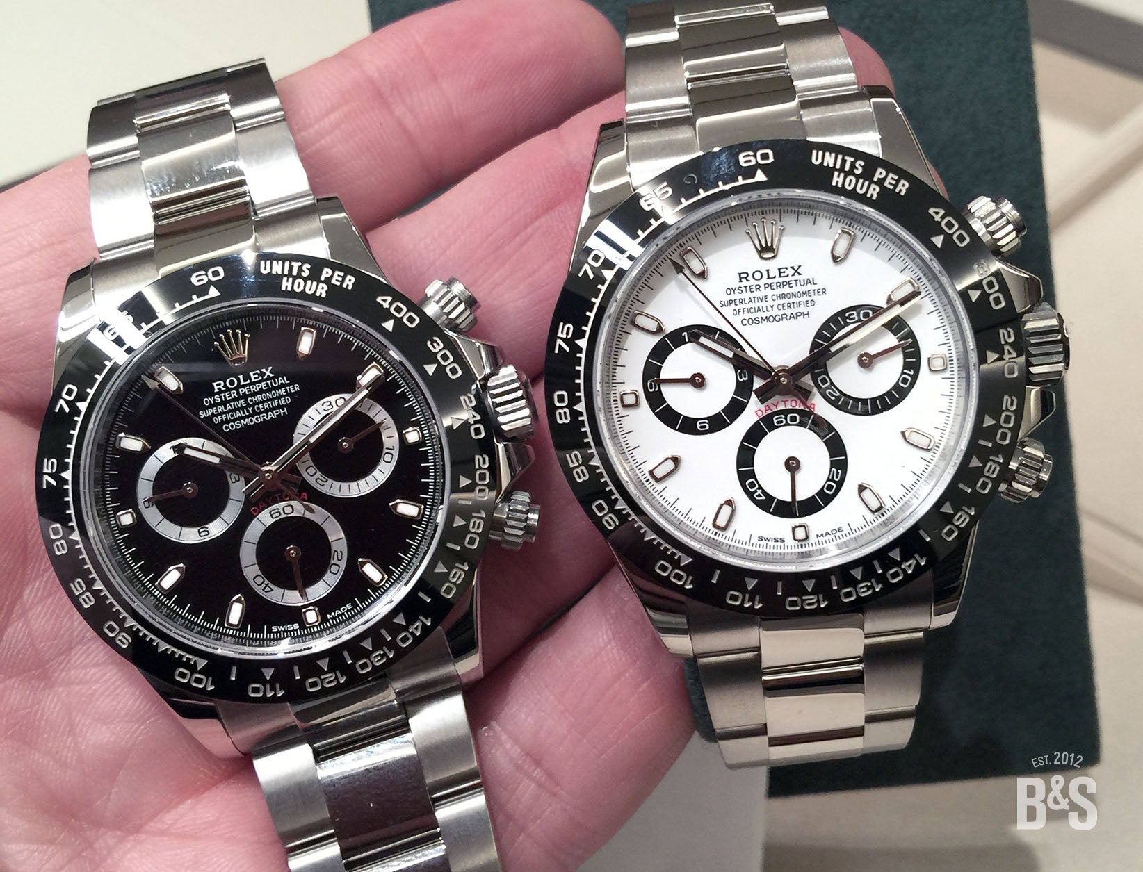 The New Rolex Daytona 116500 LN with ceramic bezel in black and white.