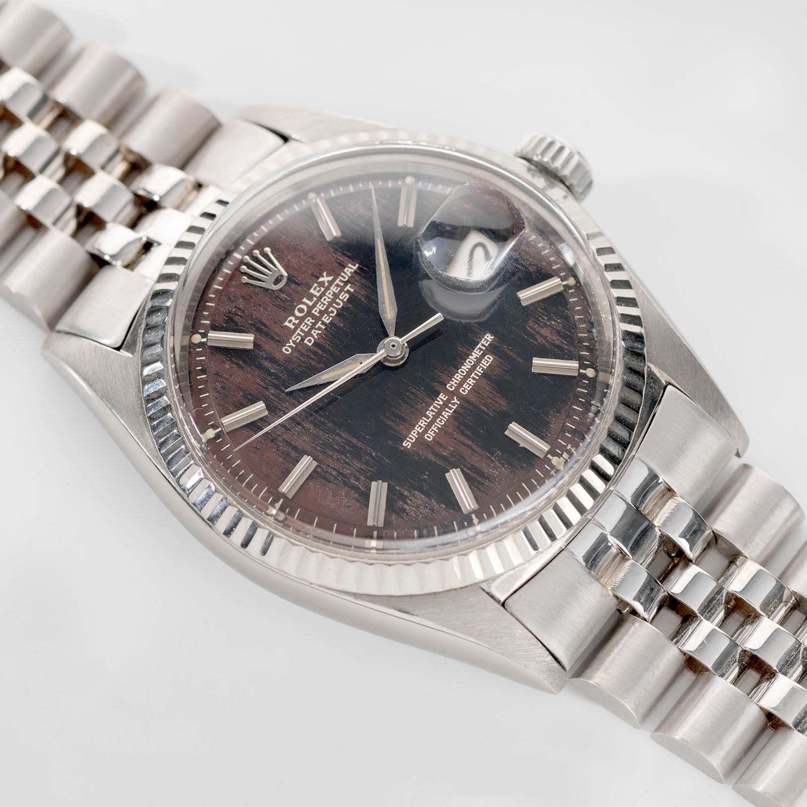ROLEX WHITE GOLD DATEJUST TROPICAL DIAL REFERENCE 1601