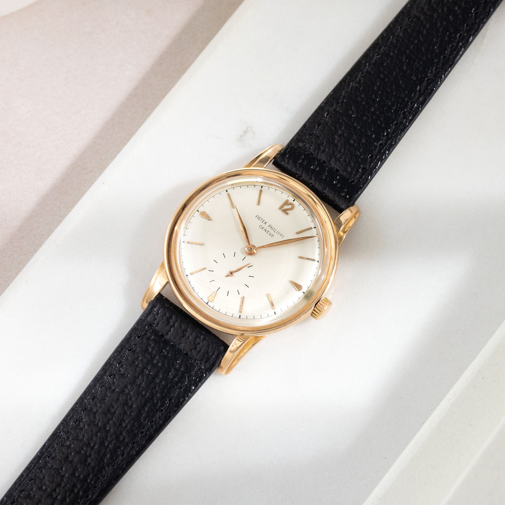 Strap for the Patek Philippe Calatrava - Black Boxed Pigskin