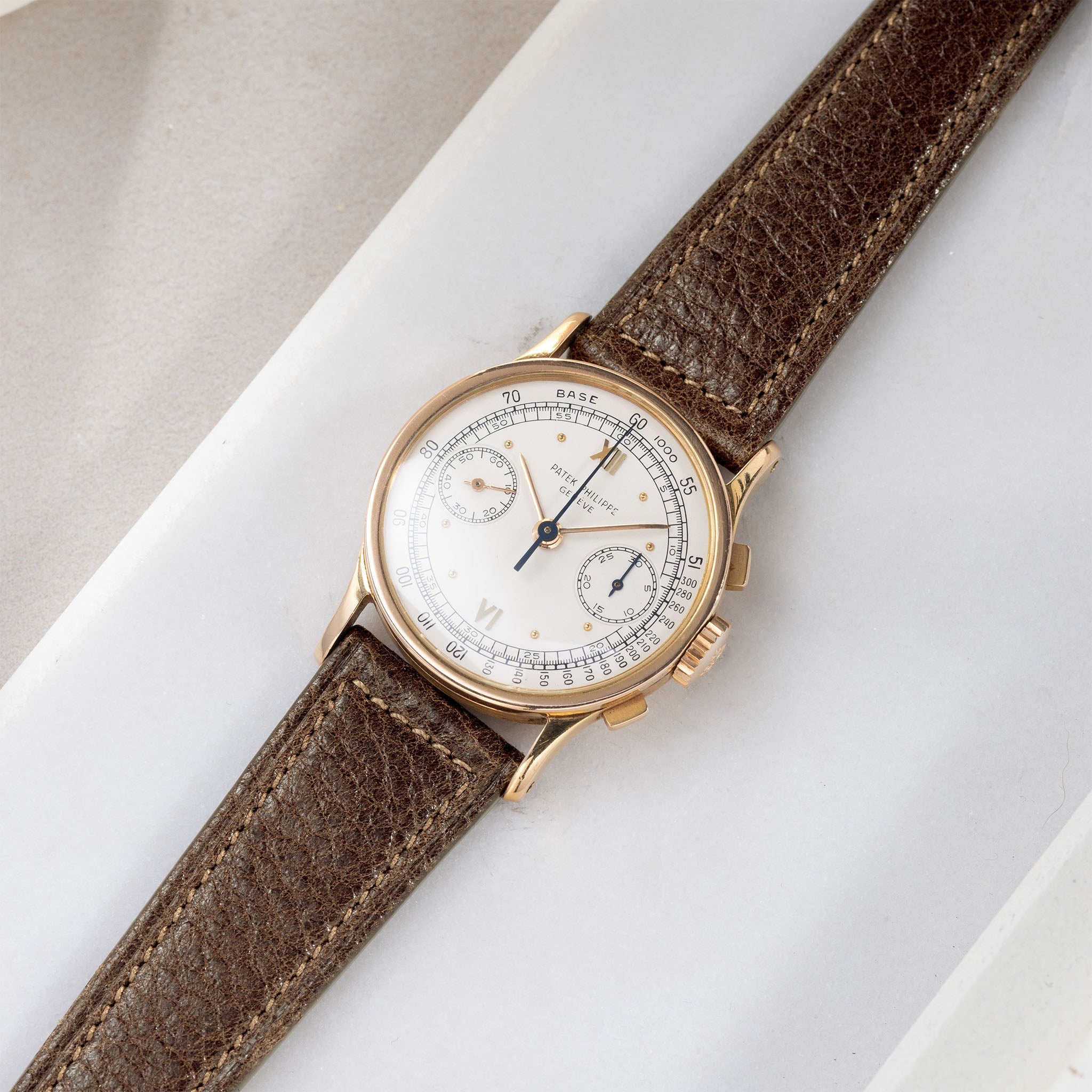Strap for Patek Philippe 130 / 533 Chronograph - Soft Walnut Brown Boxed Calfskin Watch Strap