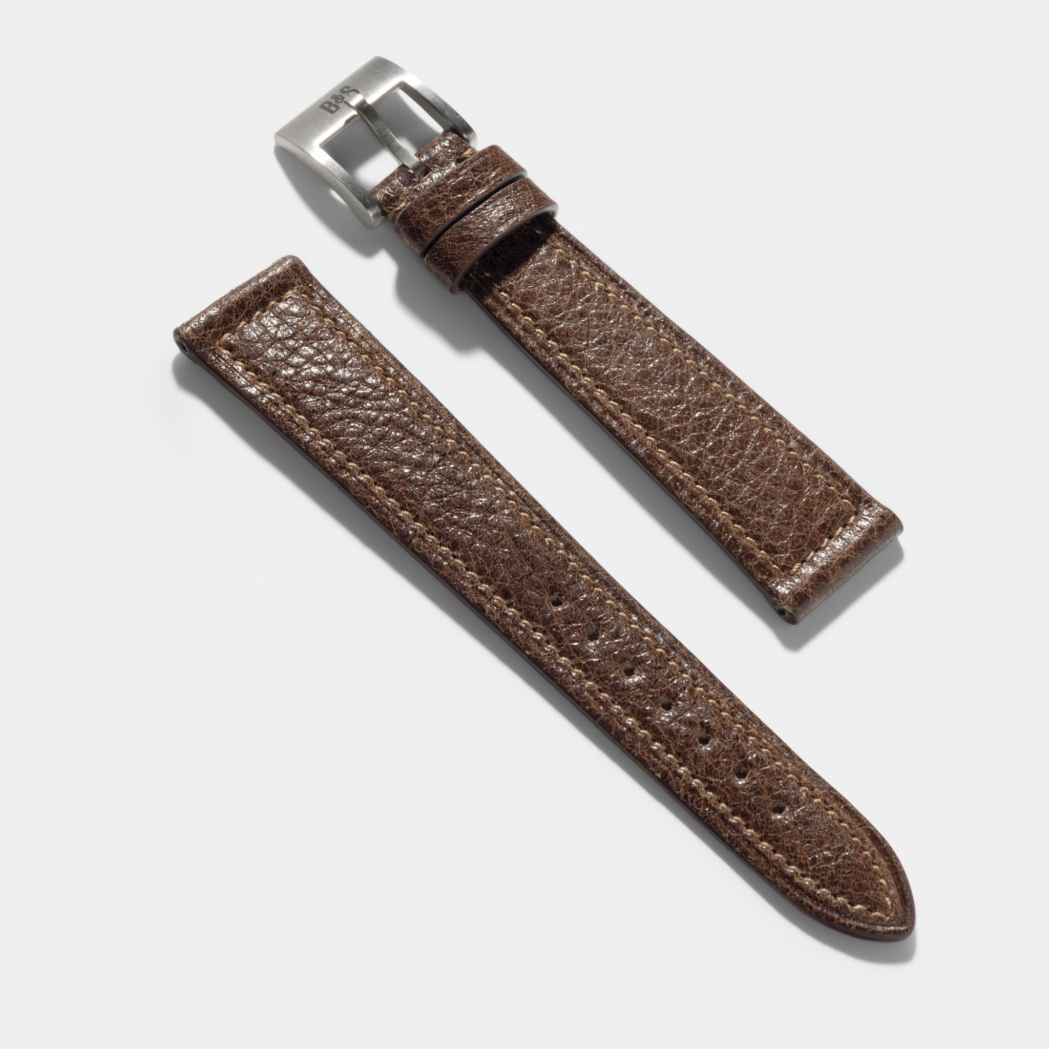 Strap for Patek Philippe 130 / 533 Chronograph - Soft Walnut Brown Boxed Calfskin Watch Strap