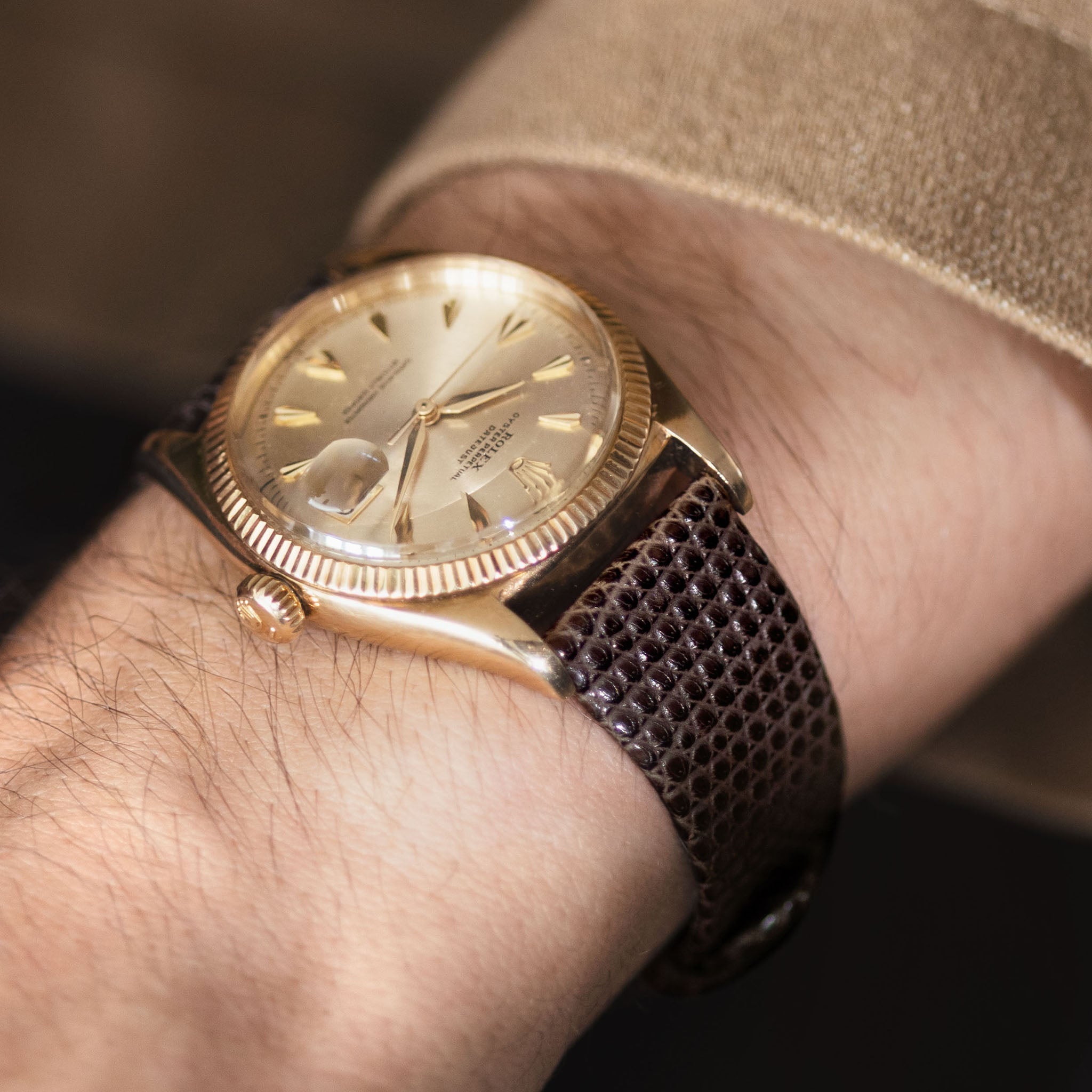 Brilliant Black Lizard Leather Watch Strap