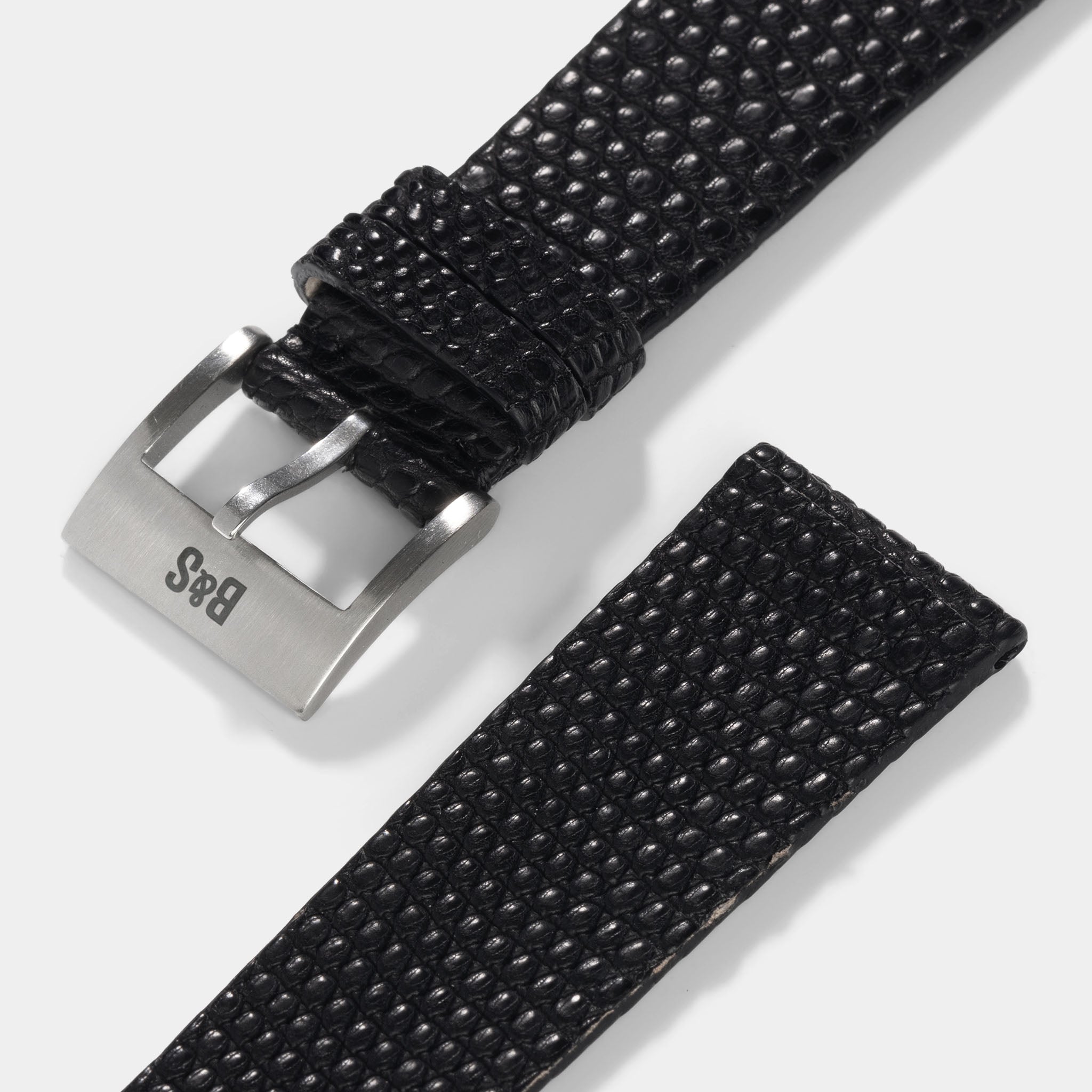 Strap for Patek Philippe 3940 Perpetual - Black Double Sided Lizard Watch Strap
