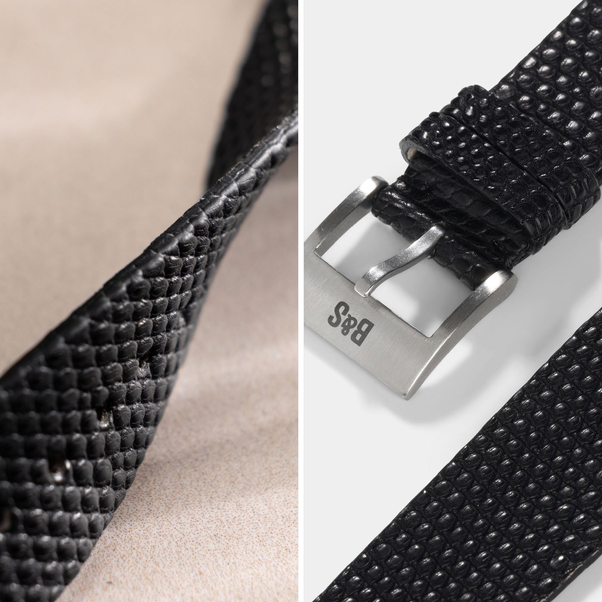 The Double Sided Black Lizard Strap - Jubilee Edition