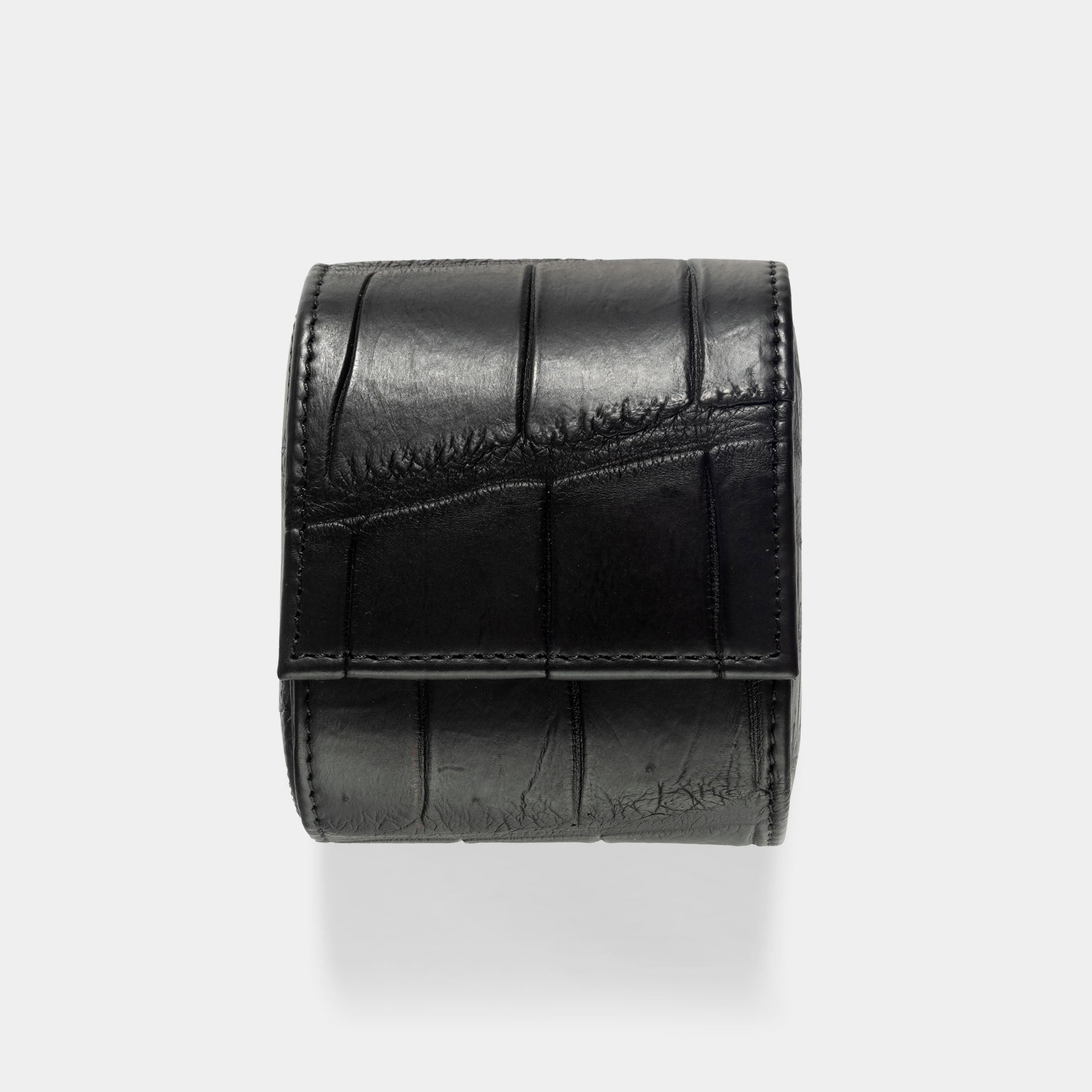 Oval_Finest_Black_Alligator_Leather_Watch_Box_For_Rolex_Watches