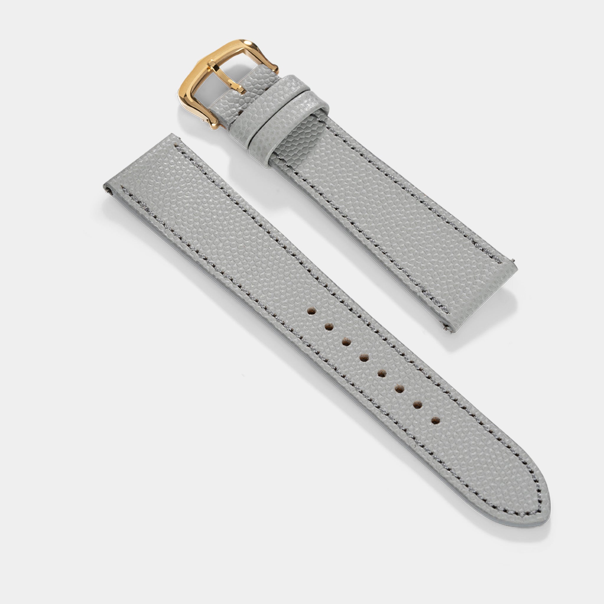 Strap for Cartier Tank Louis (2021-2024) - The Pebbled Bright Grey