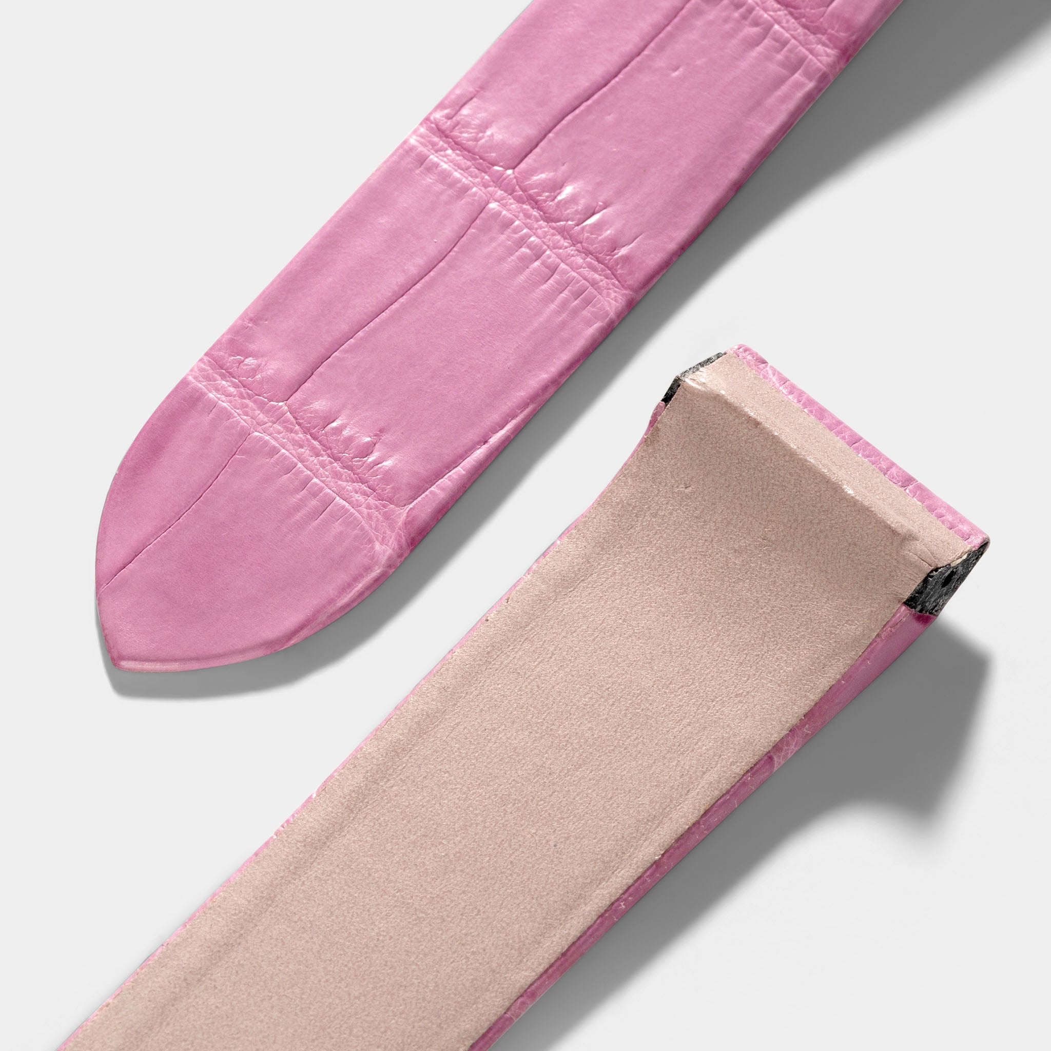 Premium Pink Alligator Leather Watch Strap for Cartier Santos 100 XL