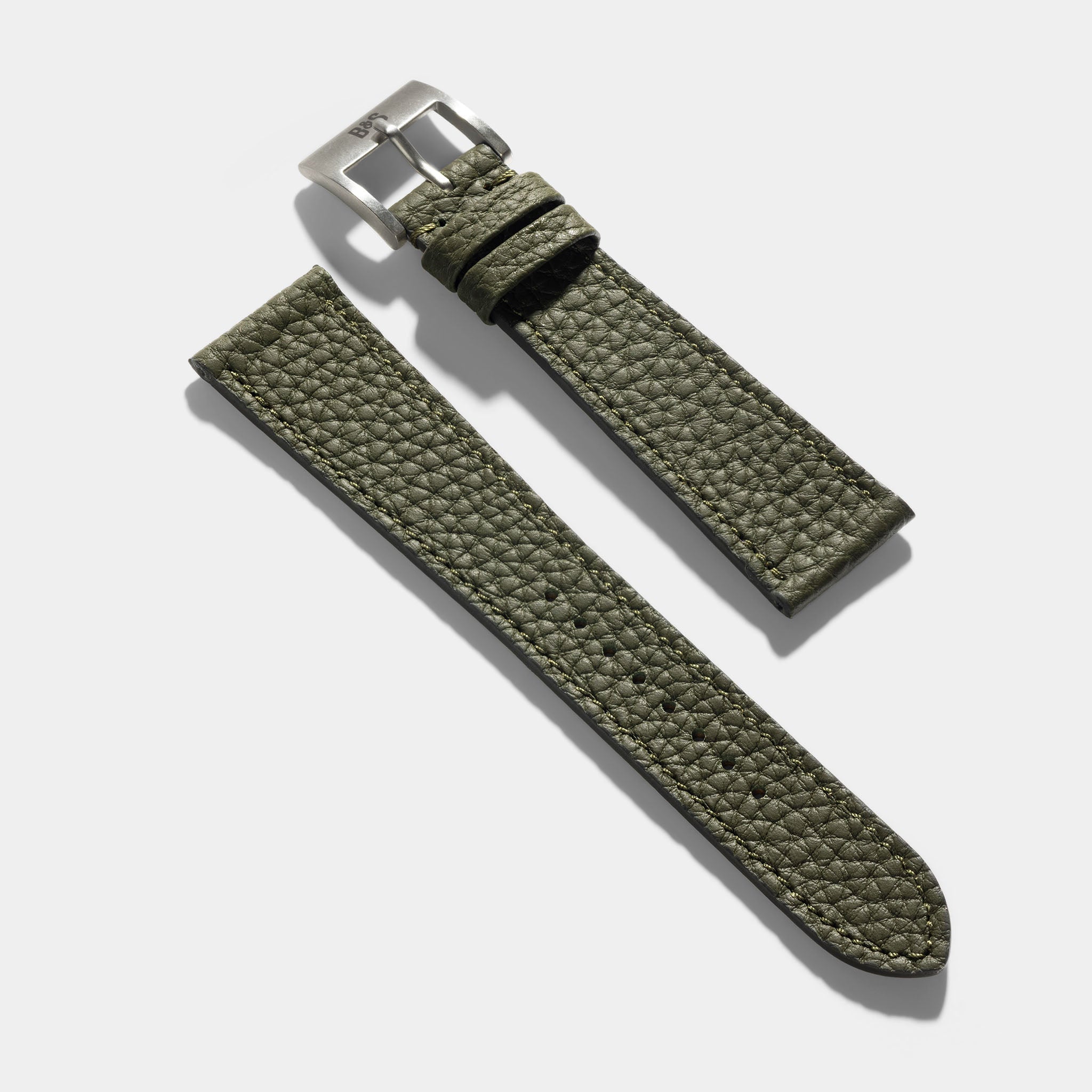 Strap for Patek Philippe 130 / 533 Chronograph - Olive Grana Leather Strap