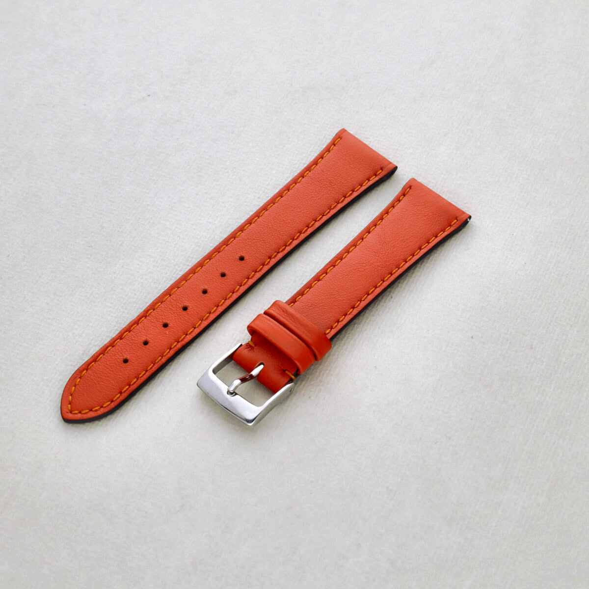 Sample Sale - City Orange Leather Watch Strap