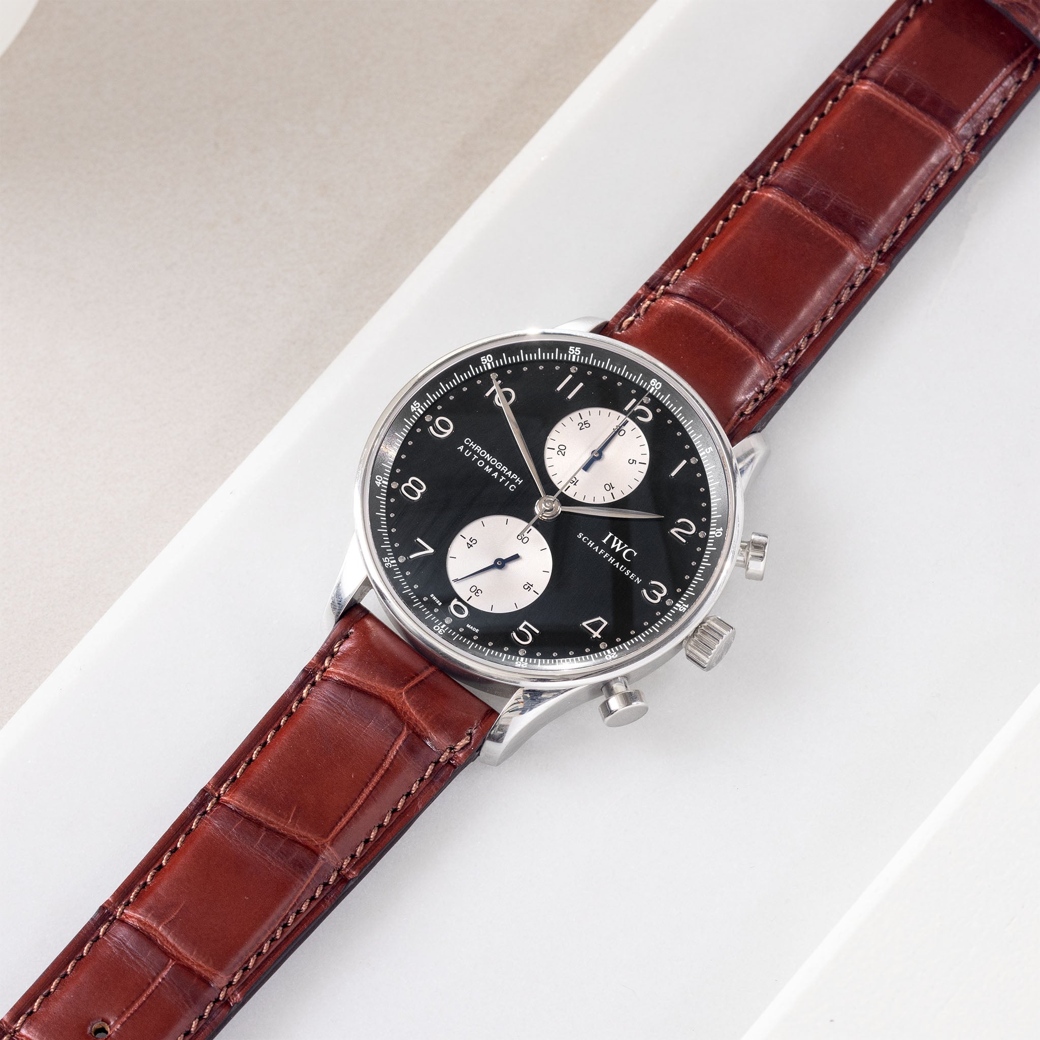 Strap for IWC Portugieser 20 mm - The Brown Full Cut Alligator Watch Strap