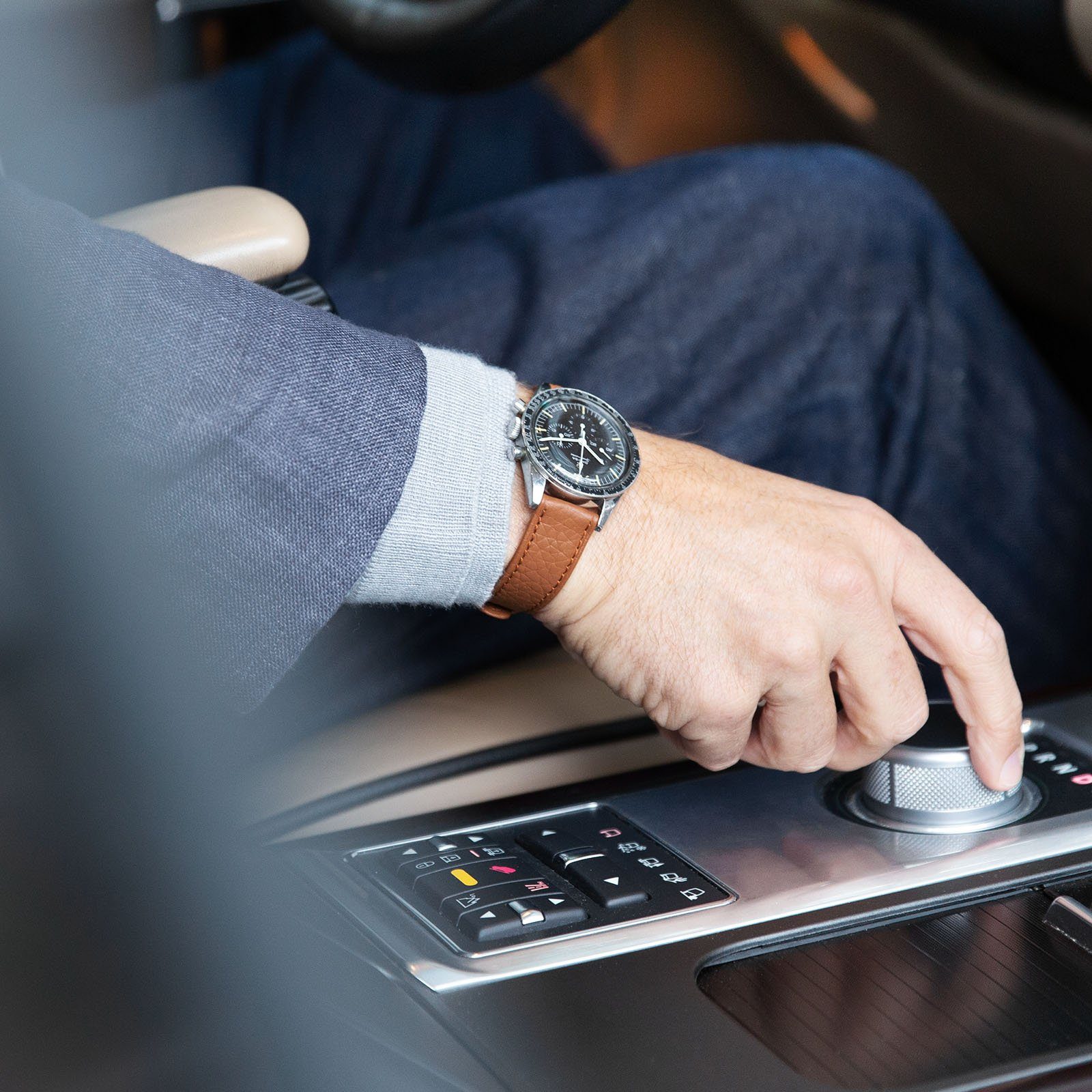 Taurillon Brown Speedy Leather Watch Strap