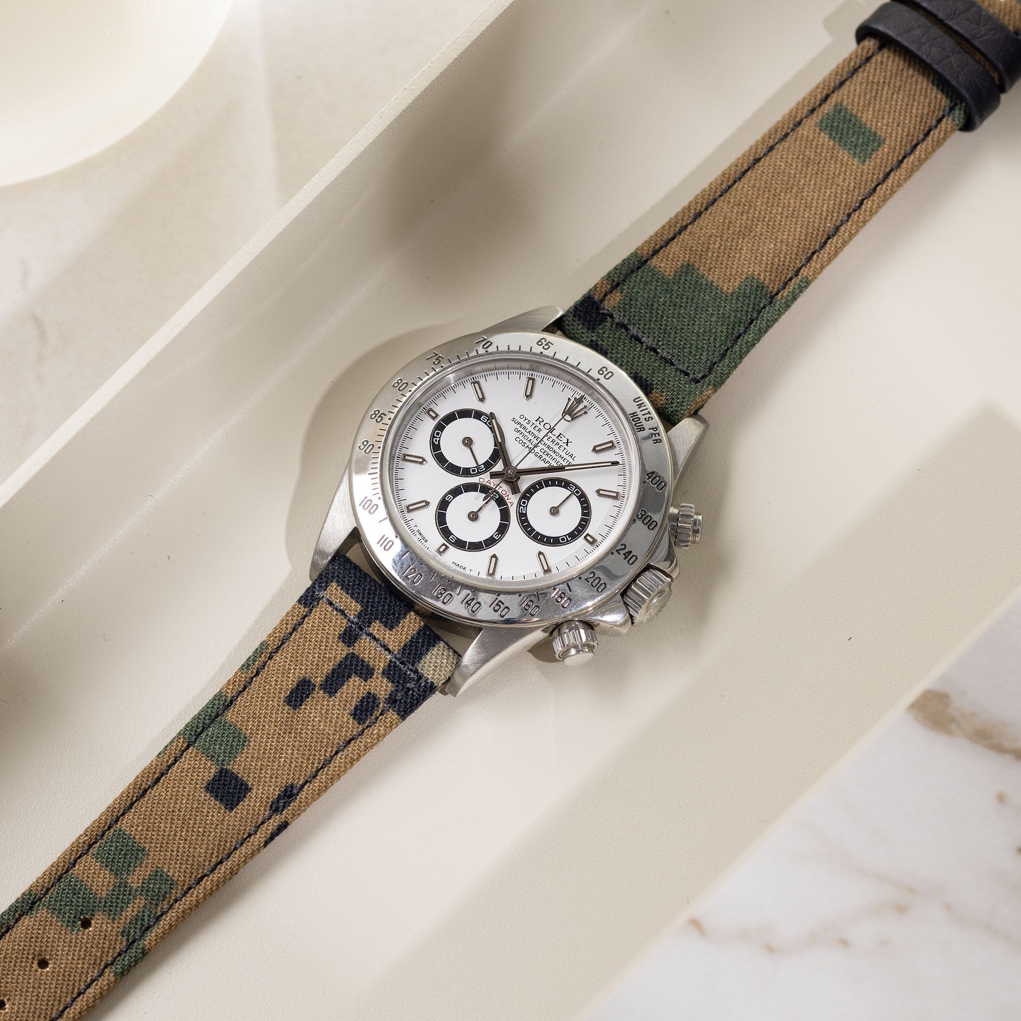 The Central Park Camo Watch Strap – Made From Original US Army Fabric – Jubilee Edition