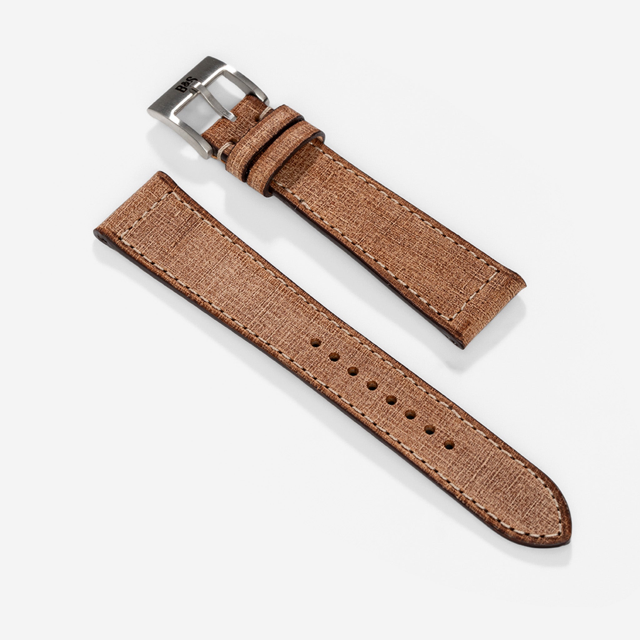 Strap for Tudor Black Bay 54 Linen Leather Watch Strap - Elegant Brown