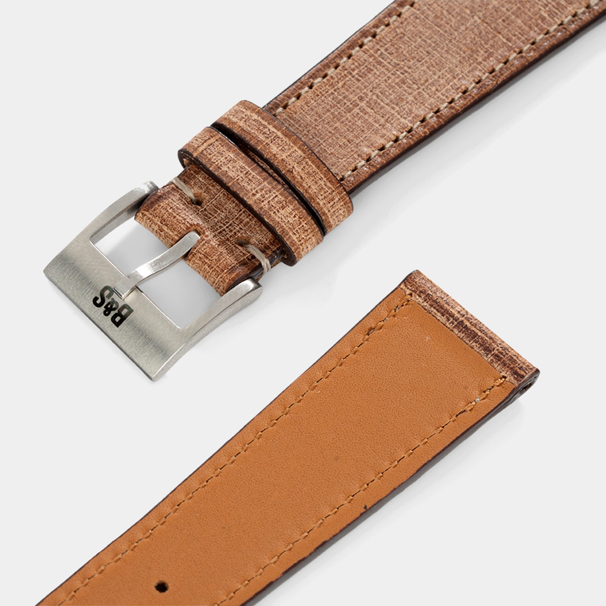 Strap for Rolex Datejust 1601 1603 16014 16030 - Elegant Brown Linen Leather