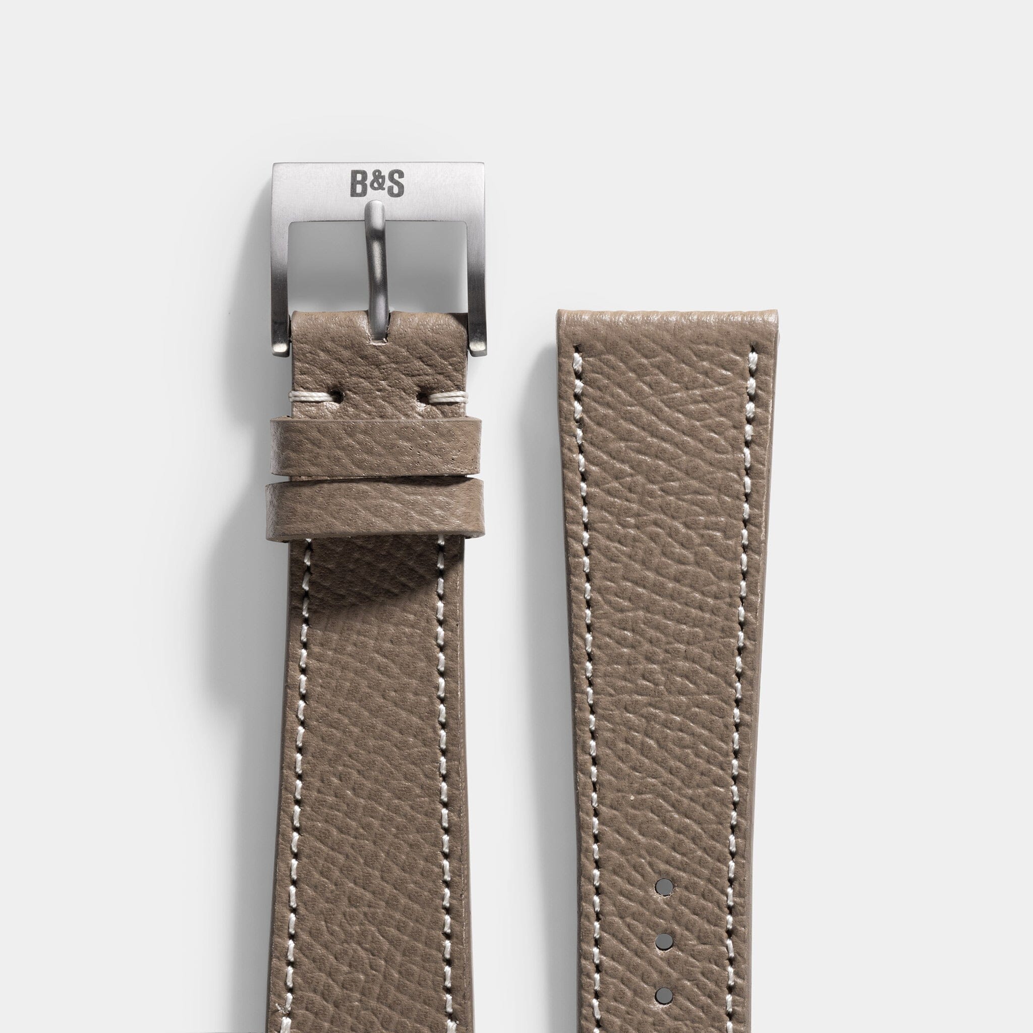 Marston Calf Taupe Grey Leather Watch Strap