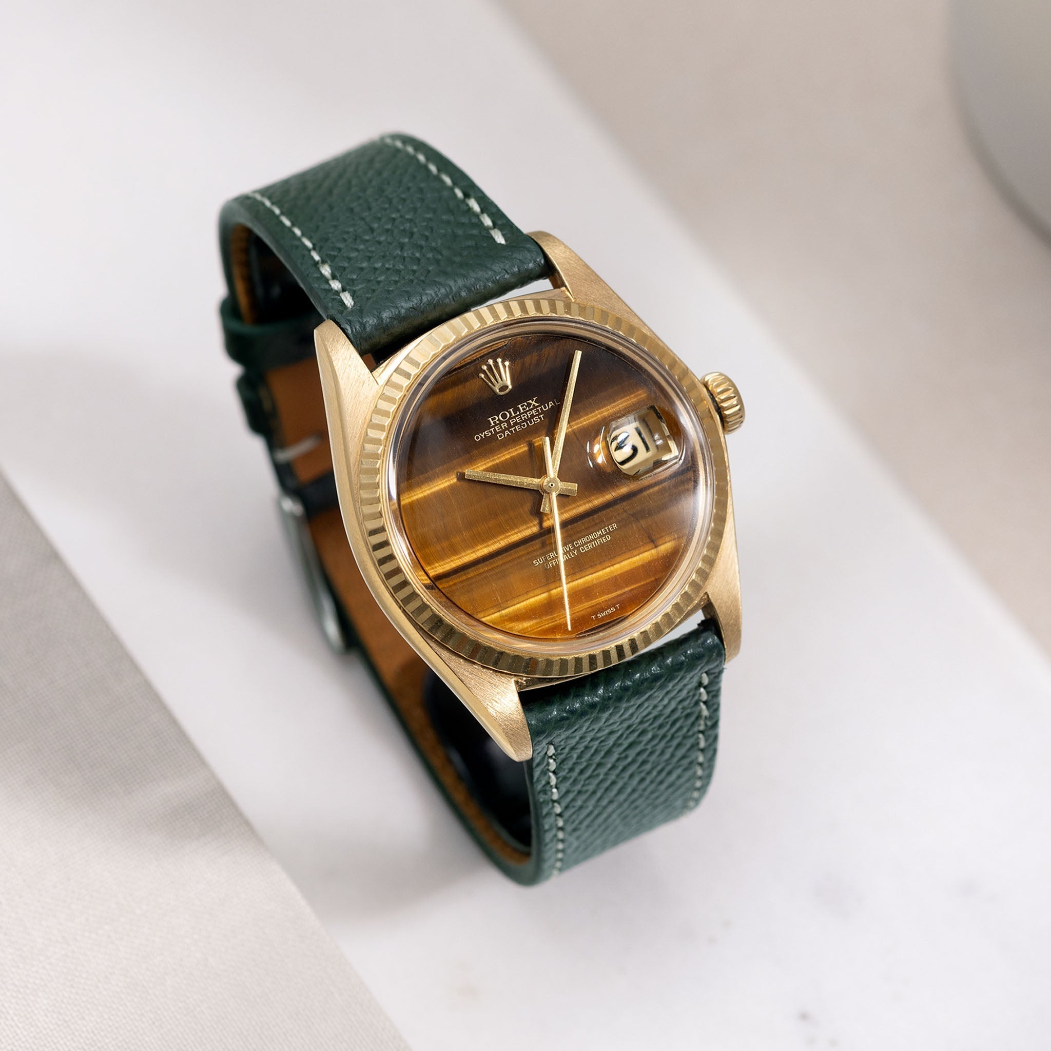 Marston Calf Dark Green Leather Watch Strap