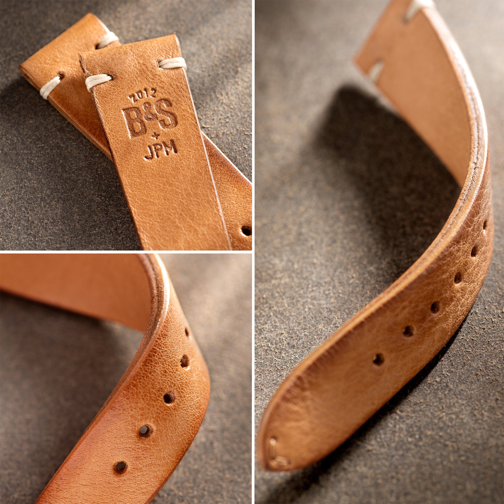 Caramel Brown Leather Watch Strap