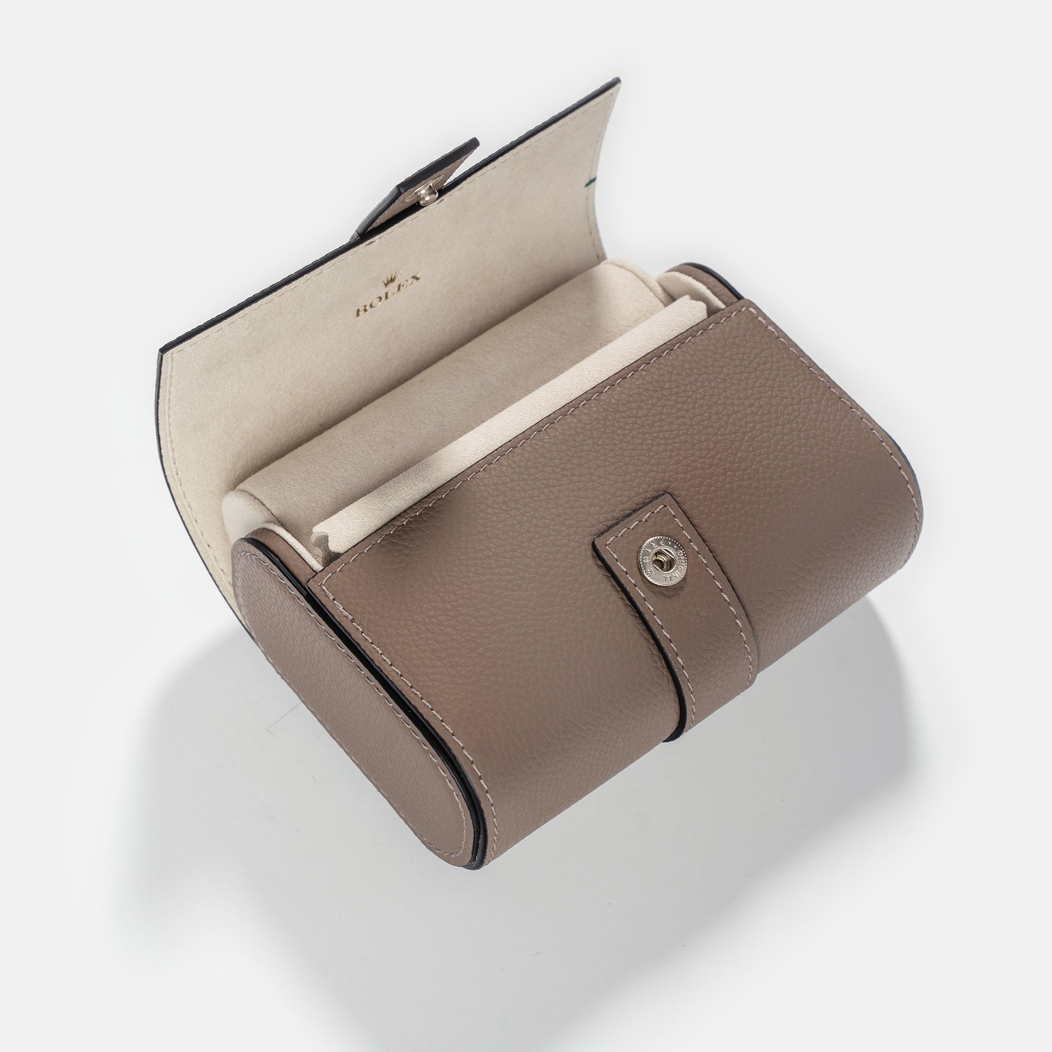 Rolex Leather Watch Roll Taupe Color
