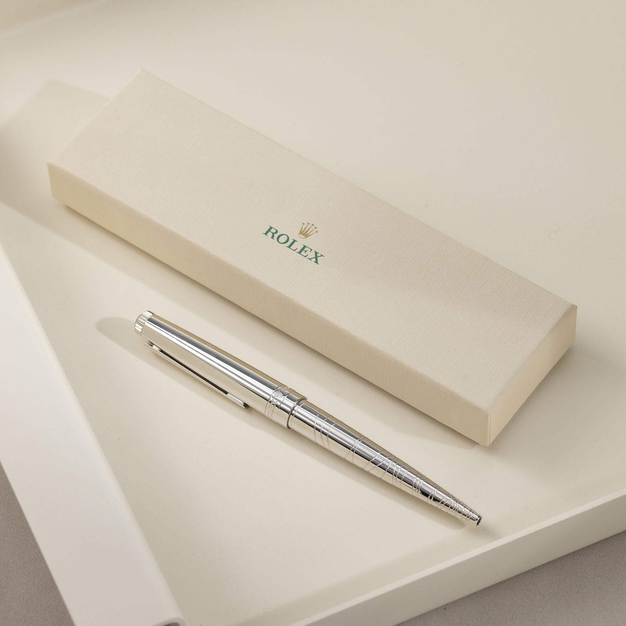 Rolex Steel Ballpoint "Wave" Ball Point Pen