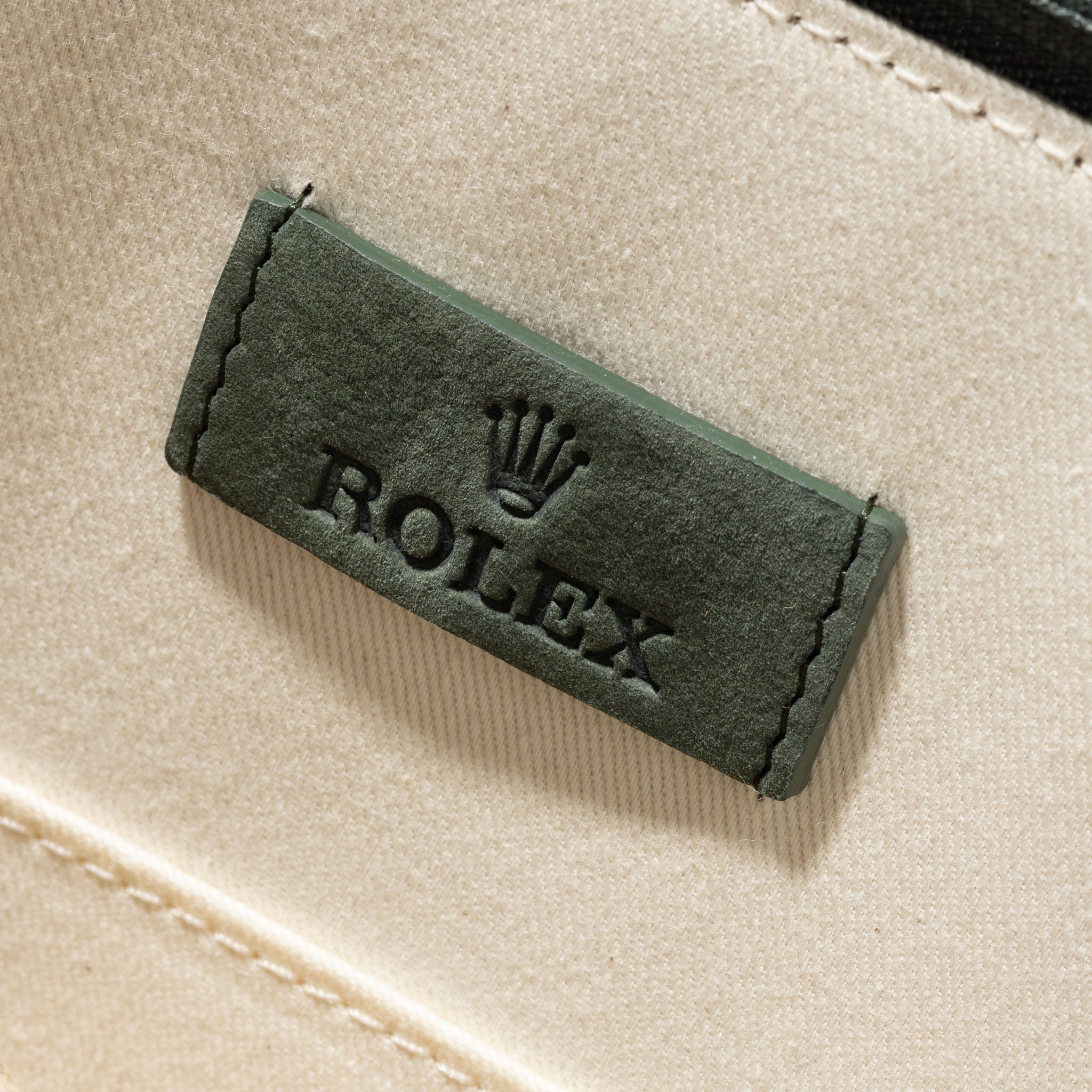 Rolex Green canvas clutch