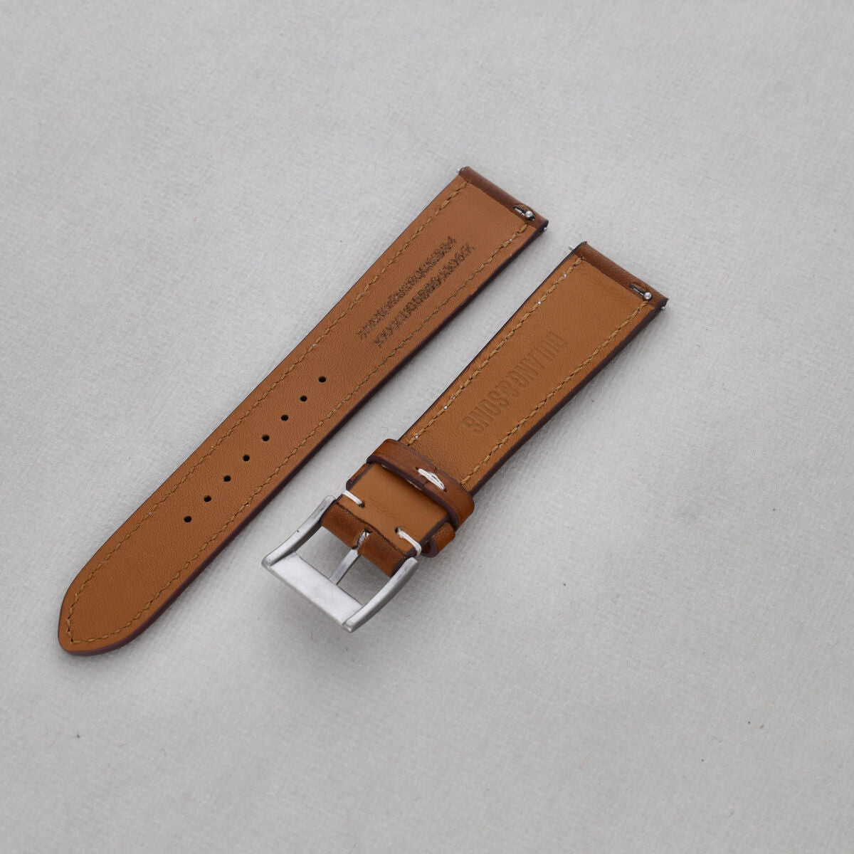 Sample Sale - Barenia Cognac Brown Leather Watch Strap - 19mm - Quick Release System