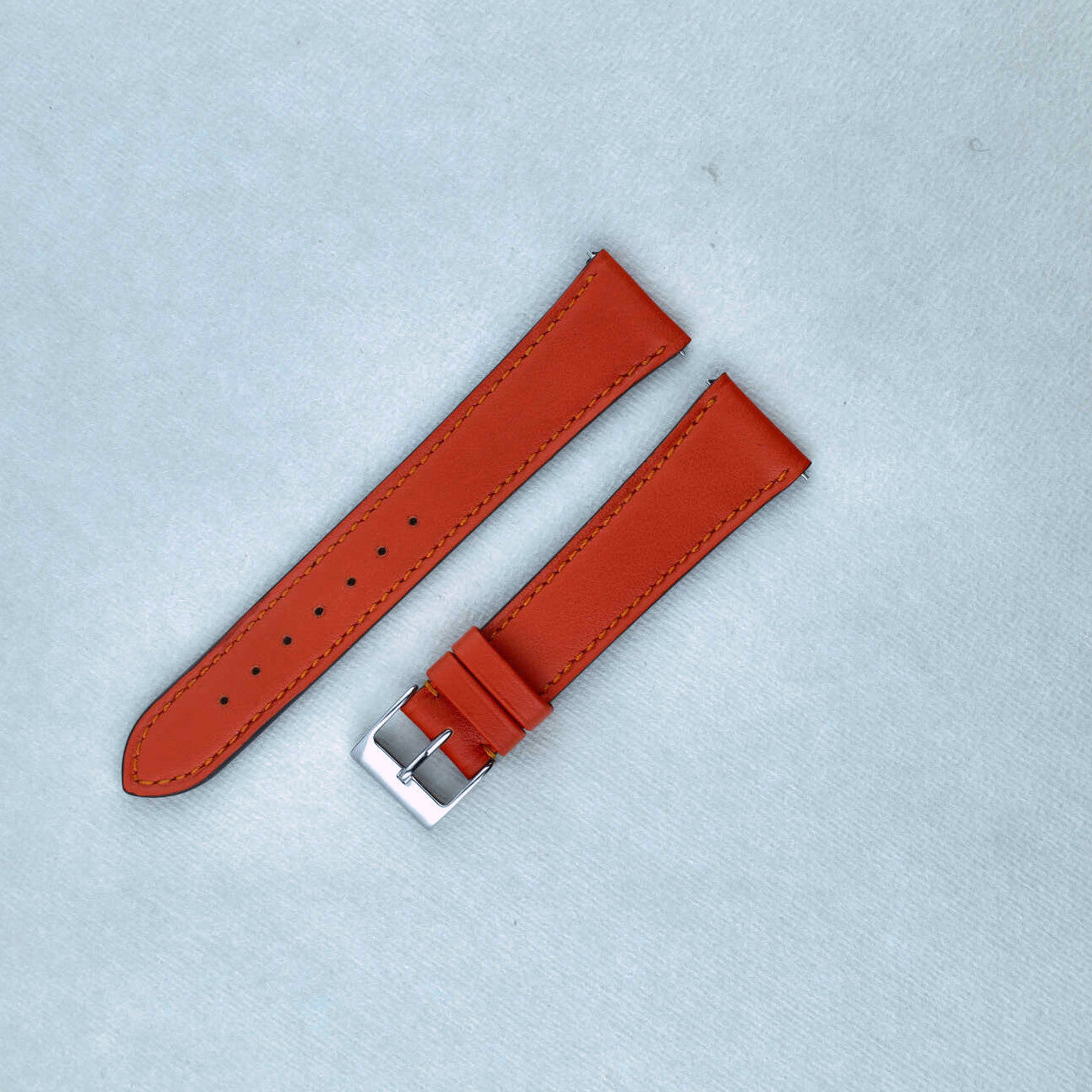 Sample Sale - City Orange Leather Watch Strap - 20mm - Short