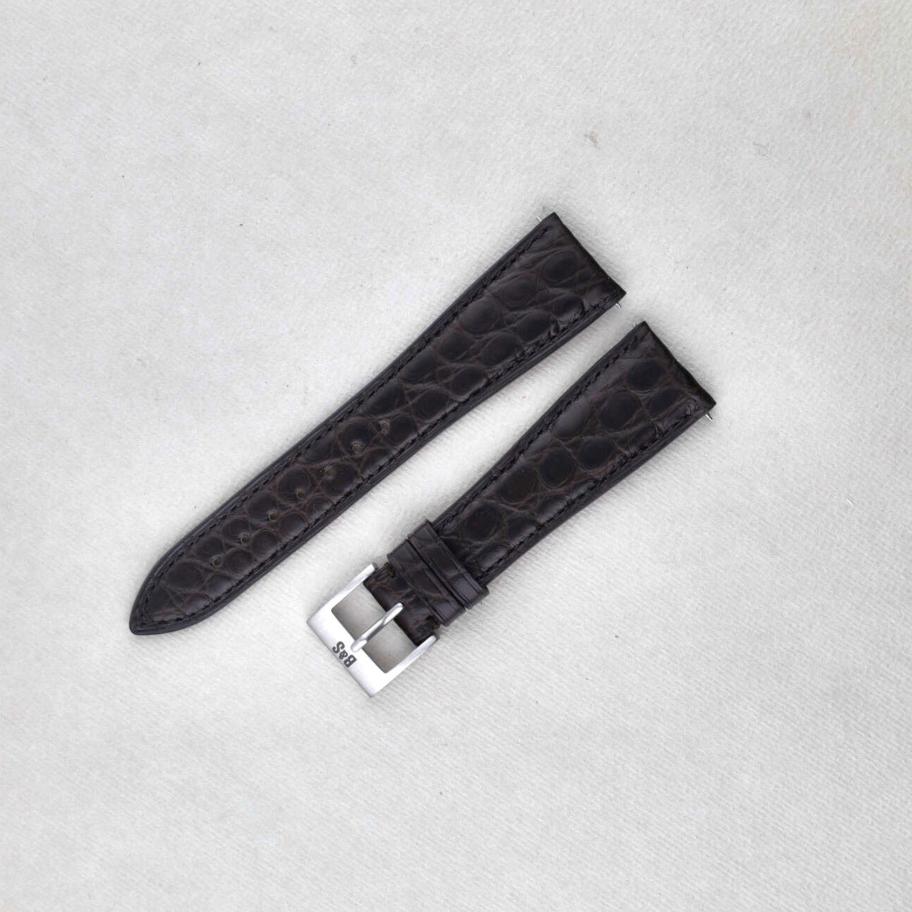 Sample Sale - Dark Brown Alligator Leather Watch Strap - 21mm