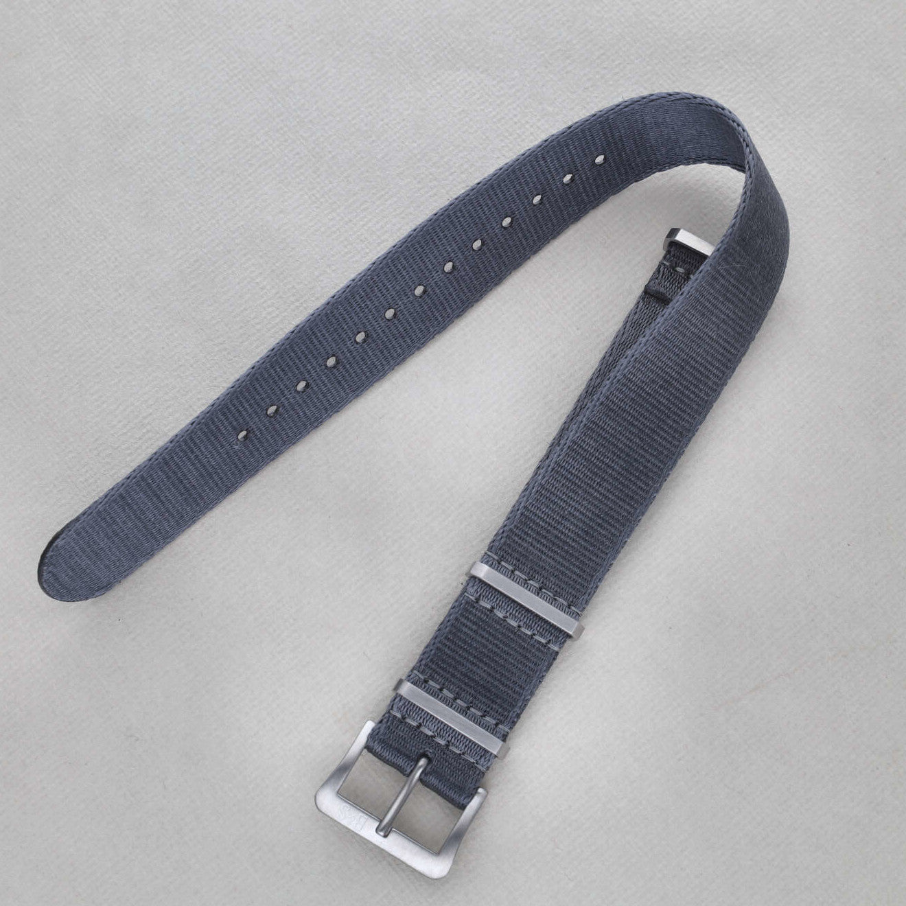 Sample Sale - Deluxe Nylon Single Pass Watch Strap Pure Grey - 20mm