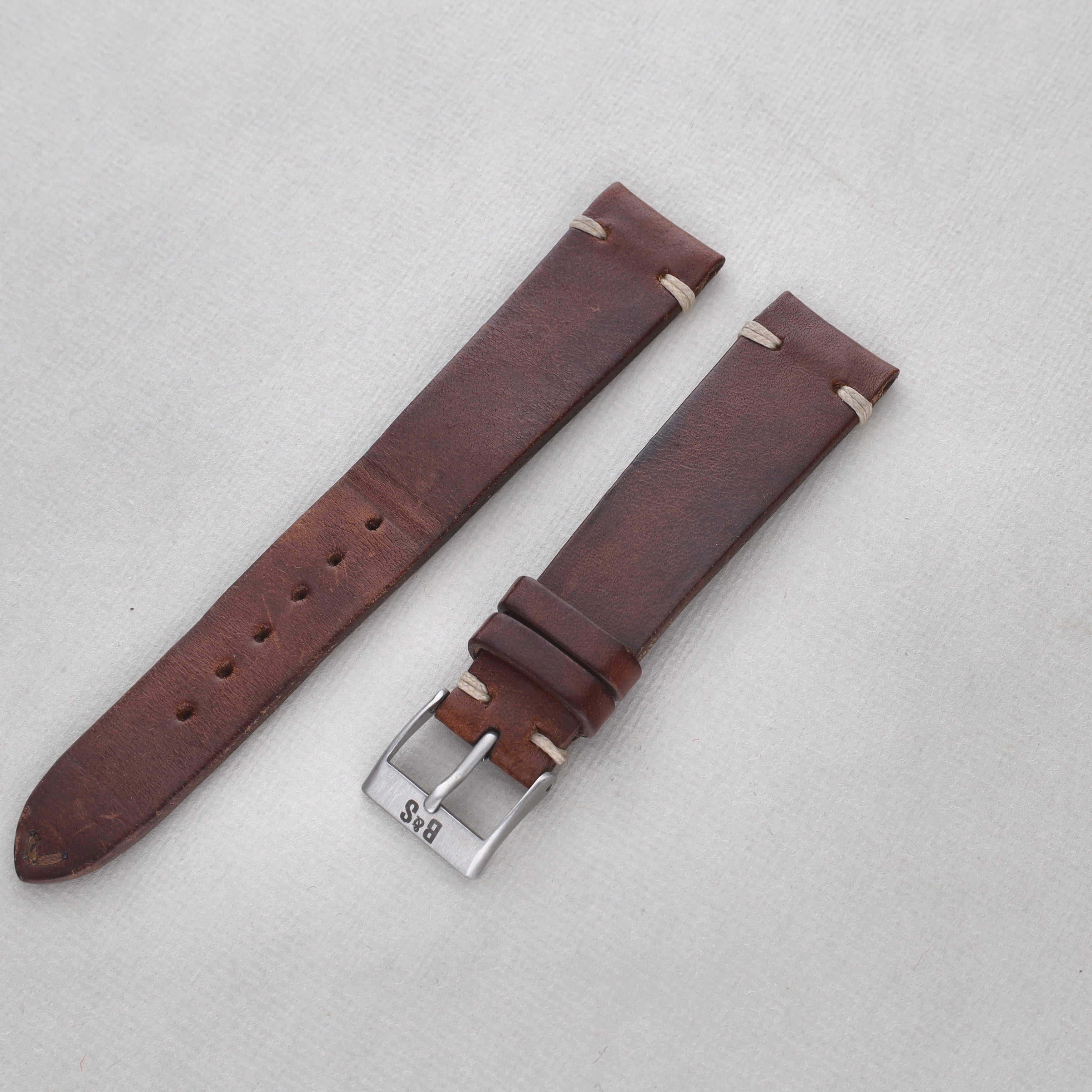 Sample Sale - Siena Brown Leather Watch Strap - 19mm