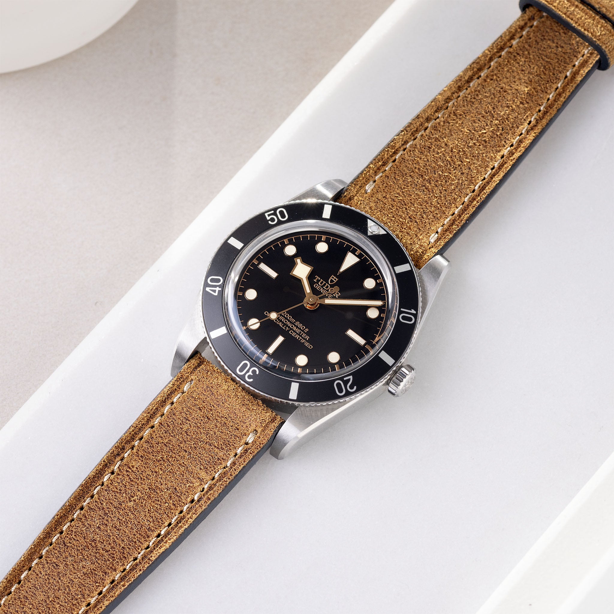 Strap for Tudor Black Bay 54 Le Marais Brown Leather Watch Strap