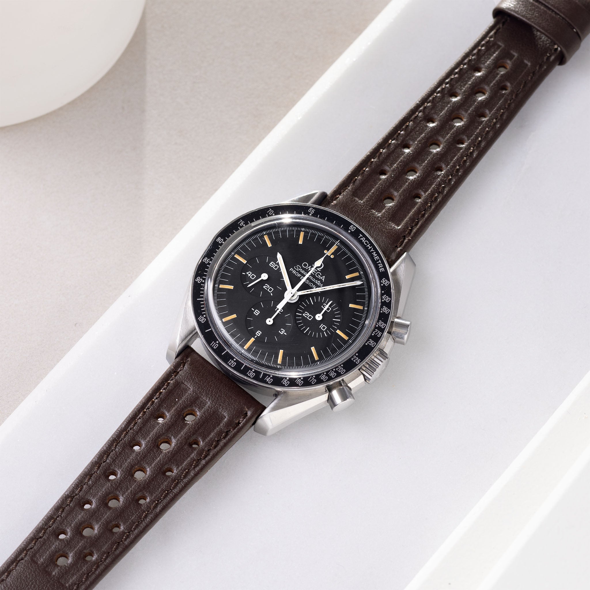 Strap for Omega Speedmaster Professional - Racing Dark Brown Speedy Leather