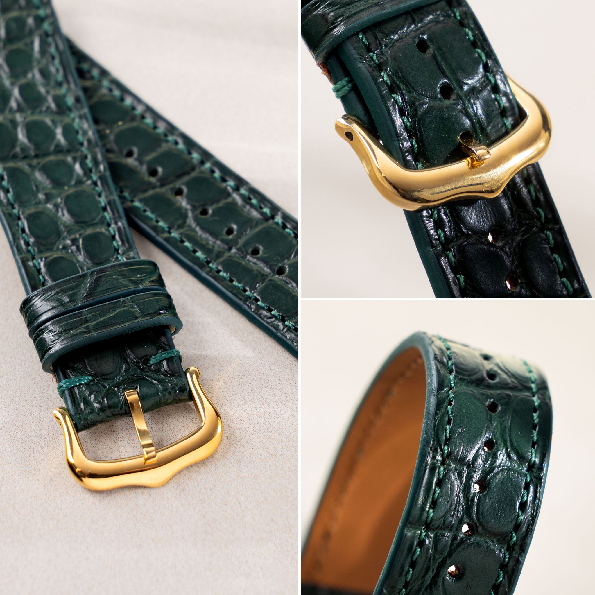 Strap for Cartier 17.5mm - The Green Alligator