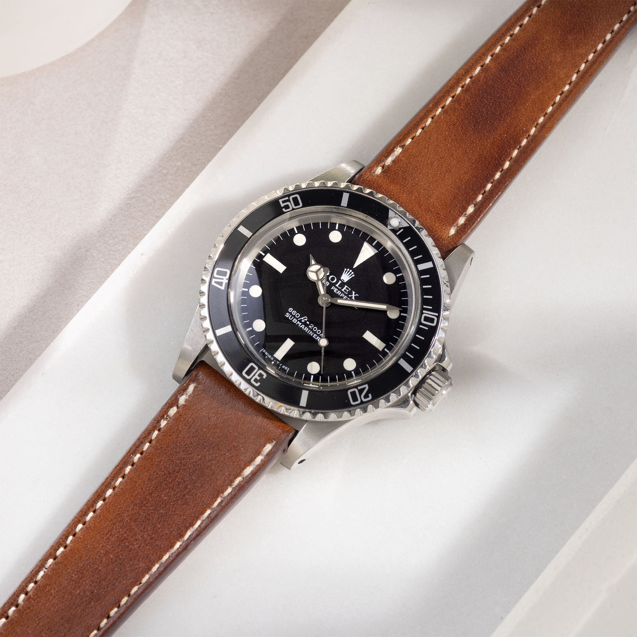 The Aged Chevalin Cognac Brown Leather Watch Strap