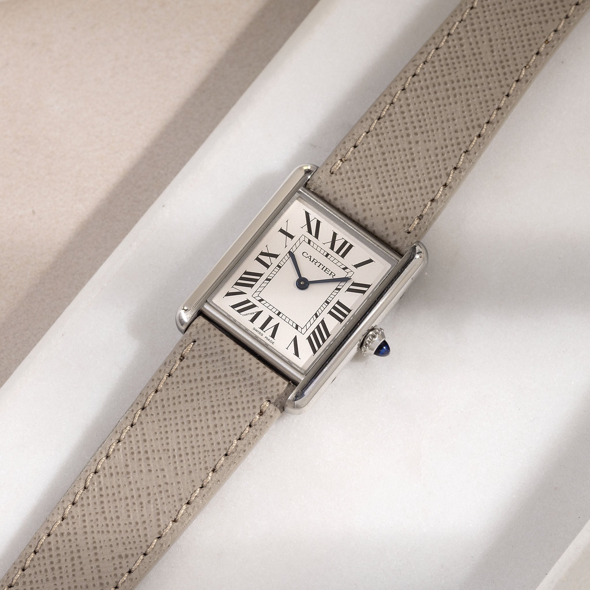 Strap for Cartier Tank Must (2021-today) - Saffiano Taupe