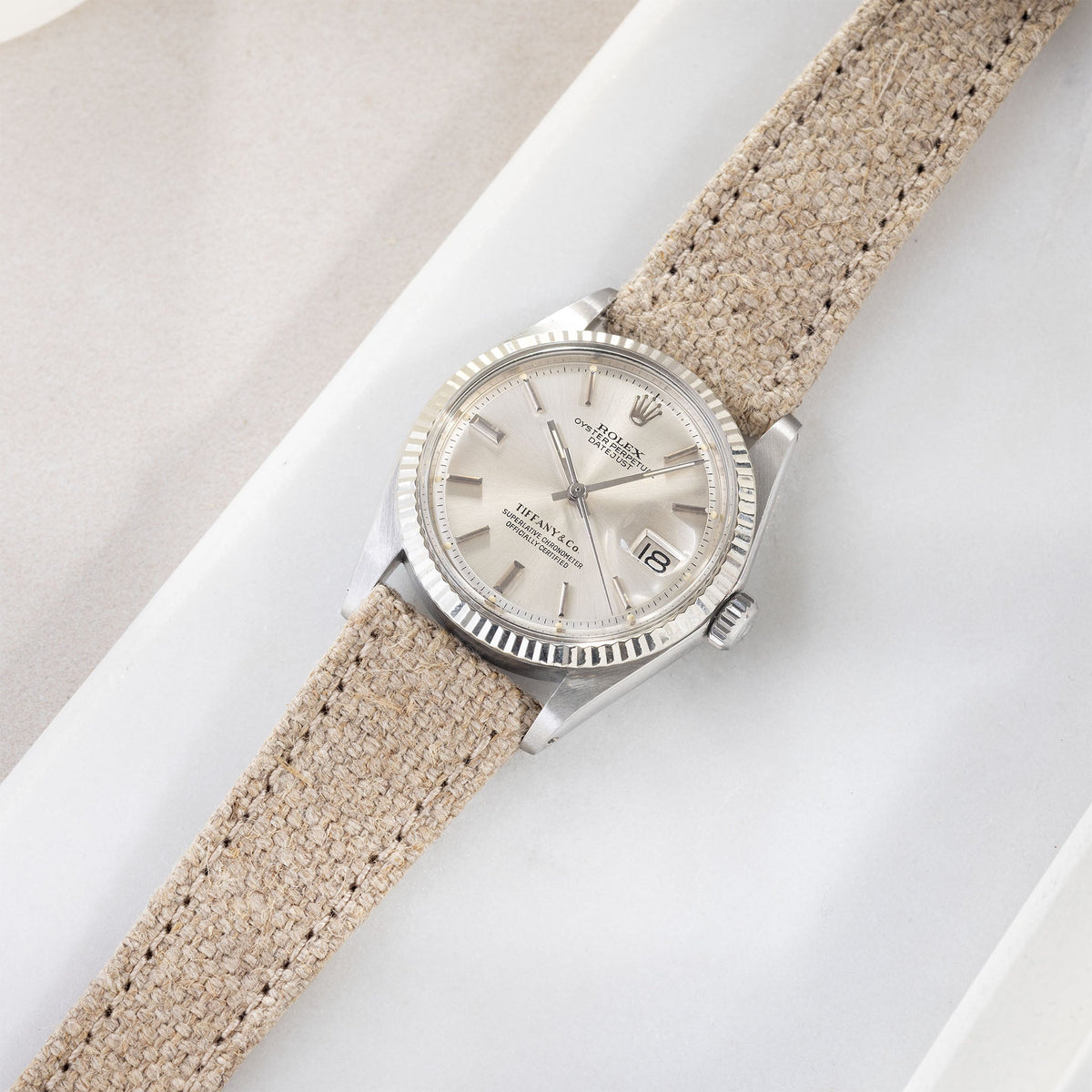 Linen Sand Canvas Watch Strap