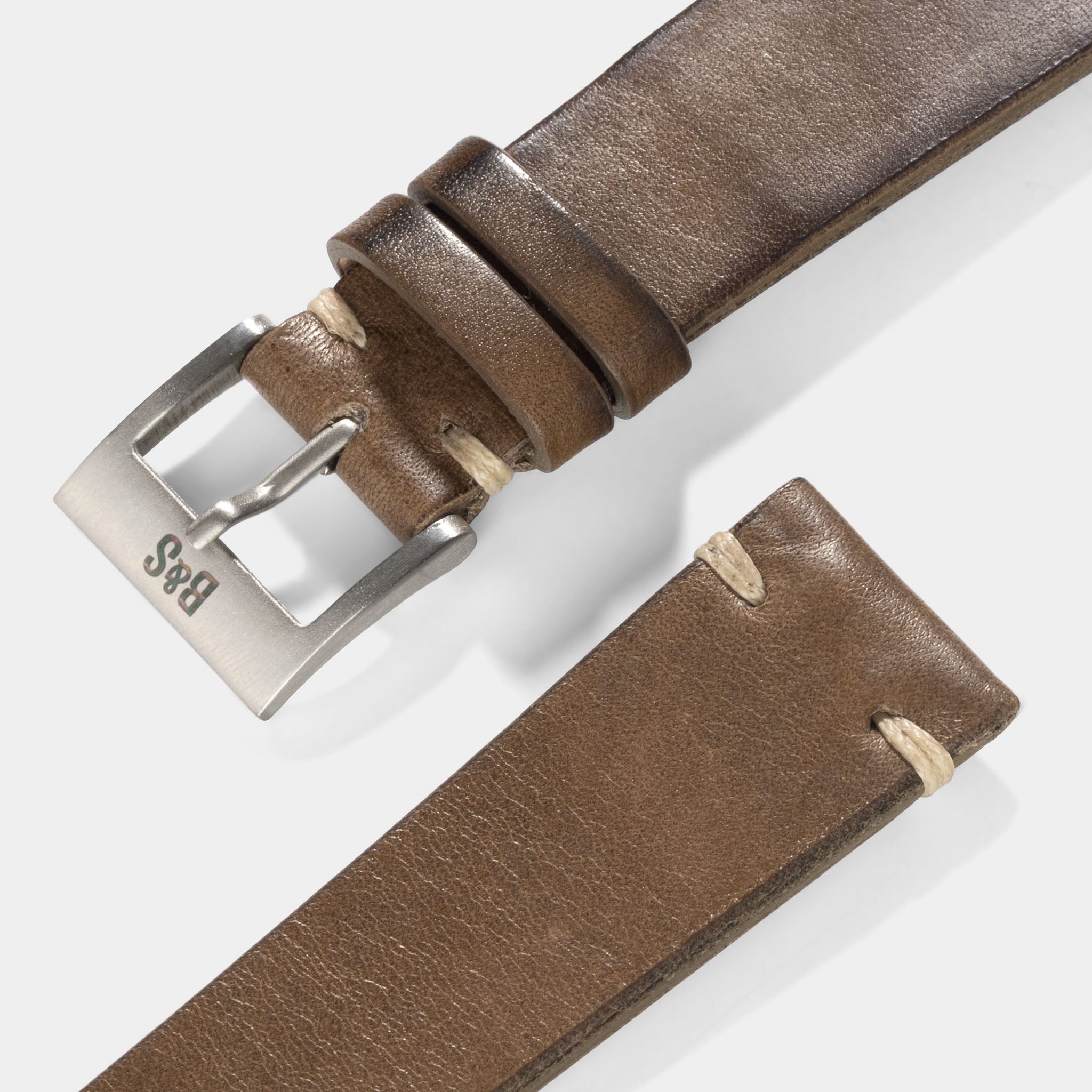 Smokeyjack Grey Leather Watch Strap