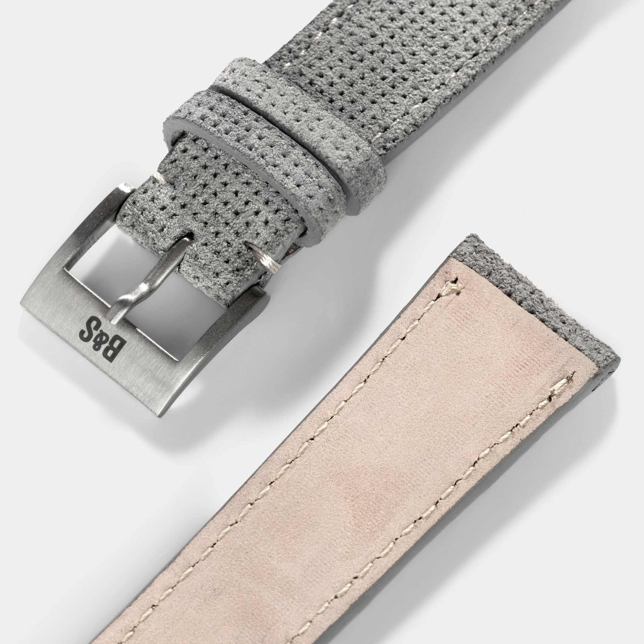 ICE Grey Leather Watch Strap