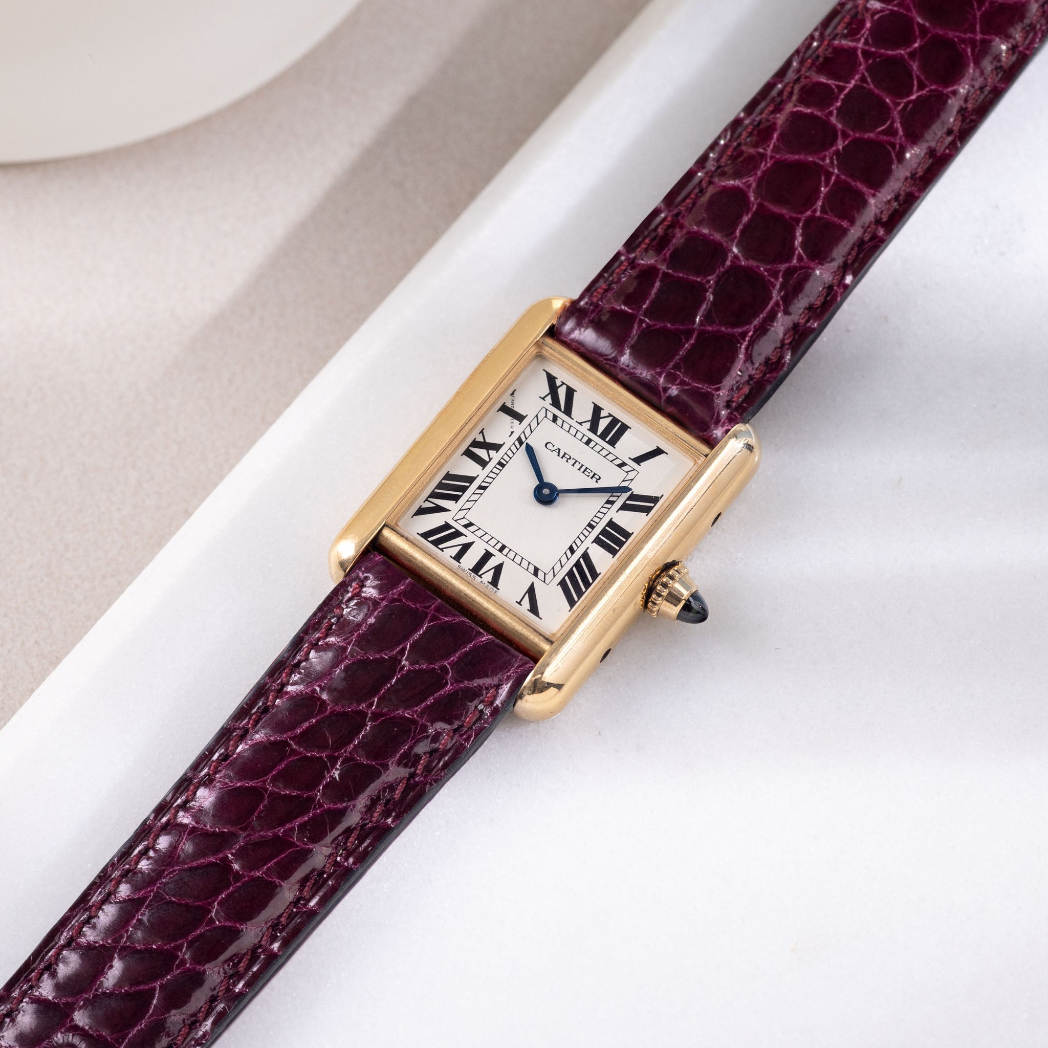 Strap for Cartier 17.5 mm - The Bordeaux Alligator Watch Strap