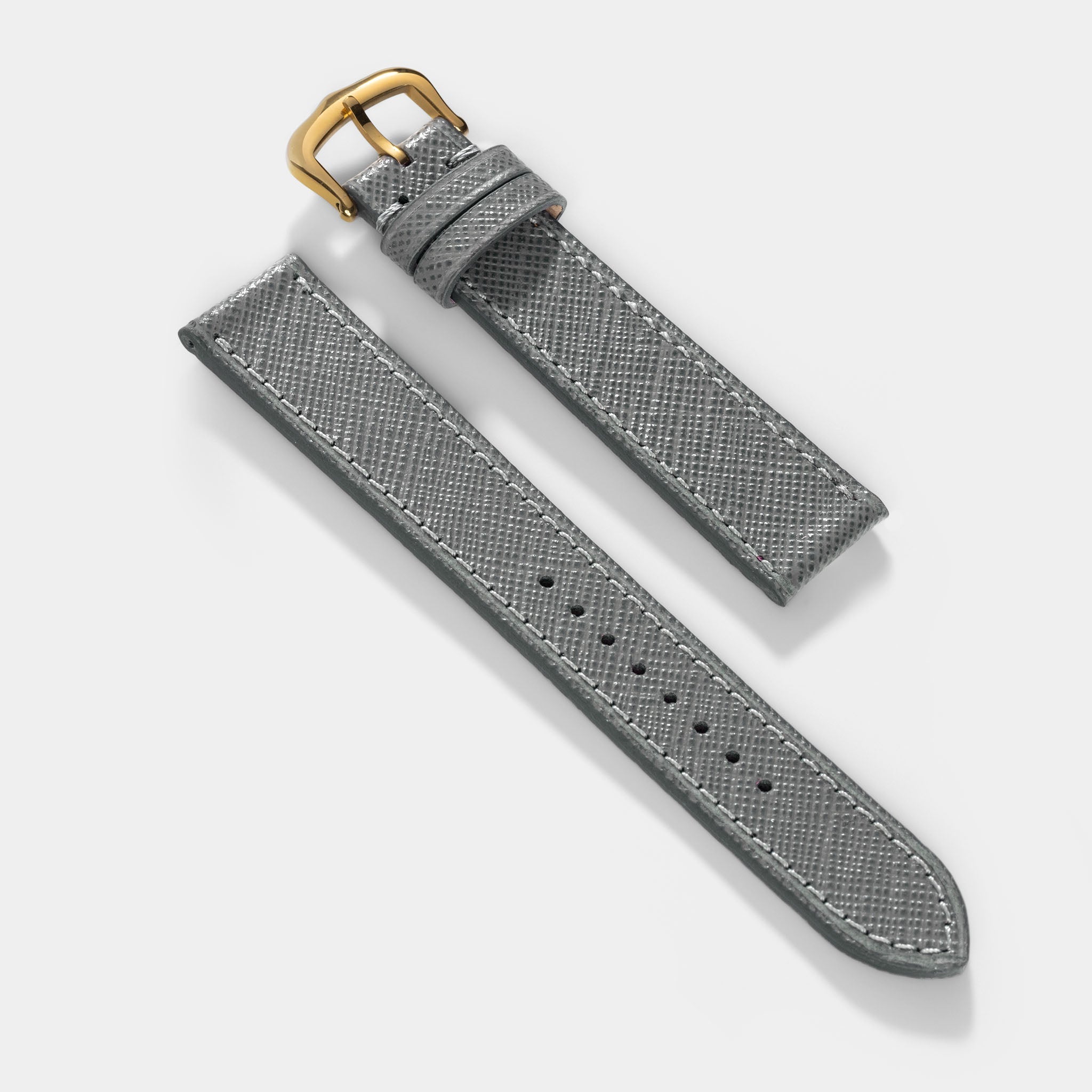 Strap for Cartier 17.5mm - Saffiano Grey Leather