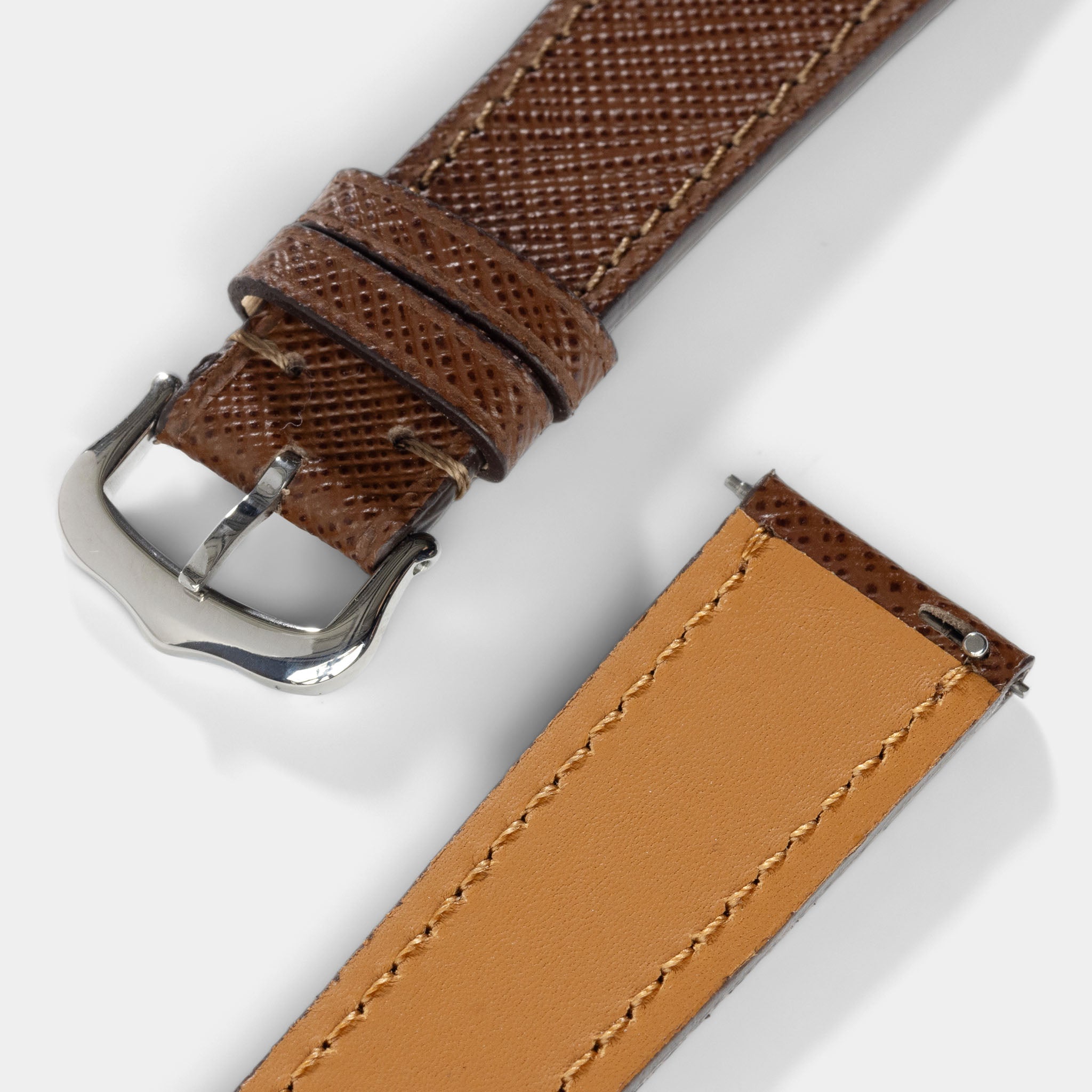 Strap for Cartier Tank Must (2021-2024) - The Saffiano Brown