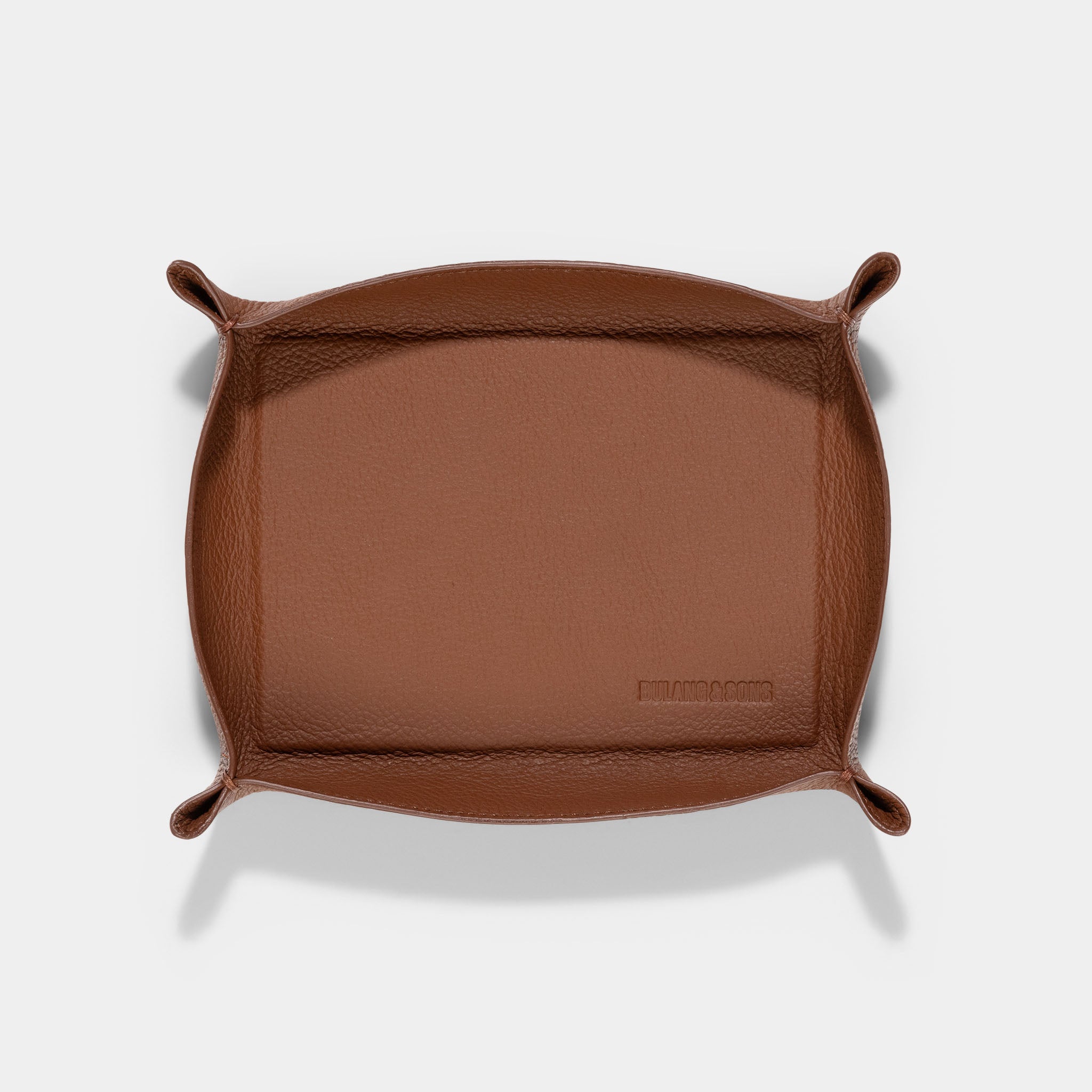 Chesnut Brown Leather Valet Tray