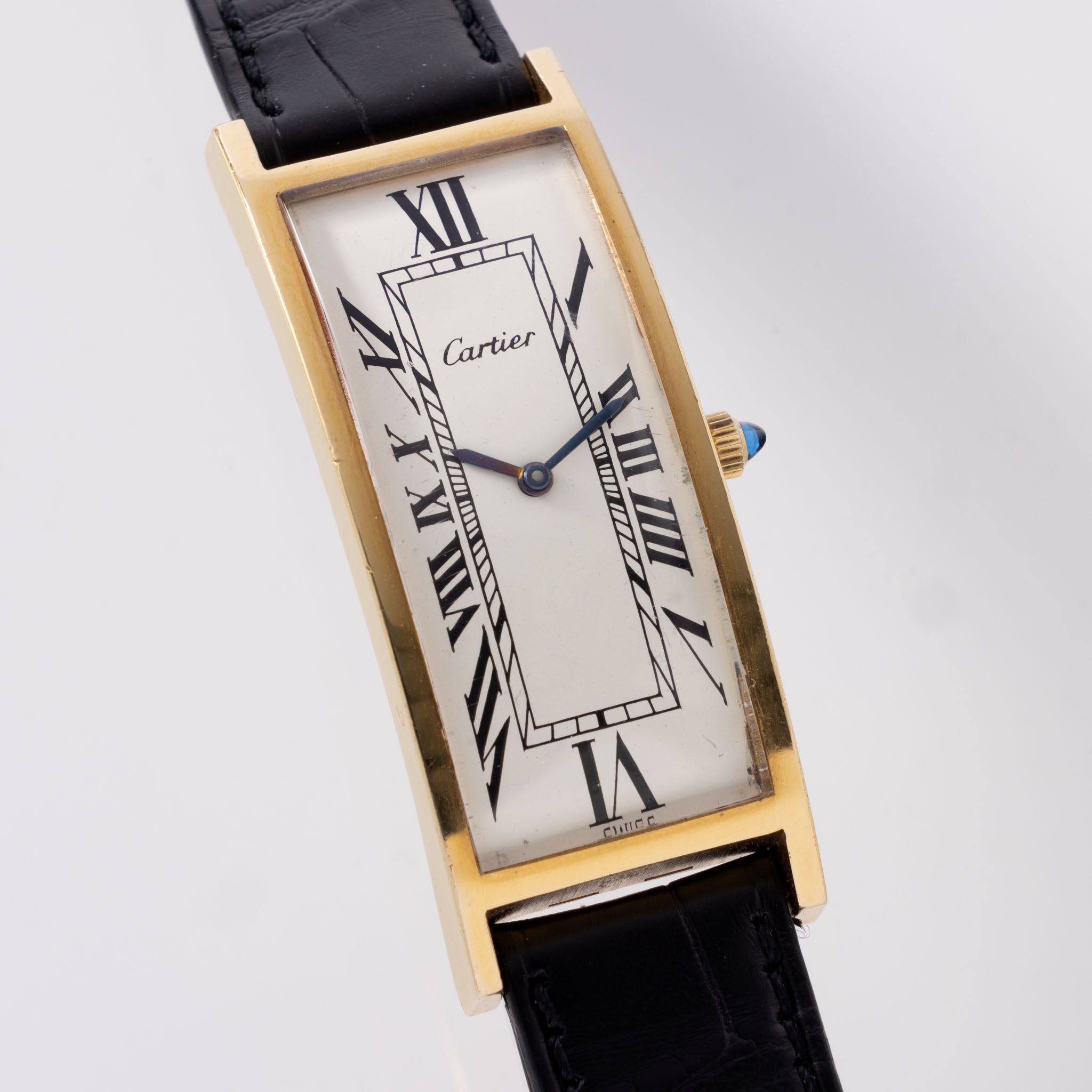 Cartier Tank Rectangular Cintr e New York Gold Plated Ref 21612