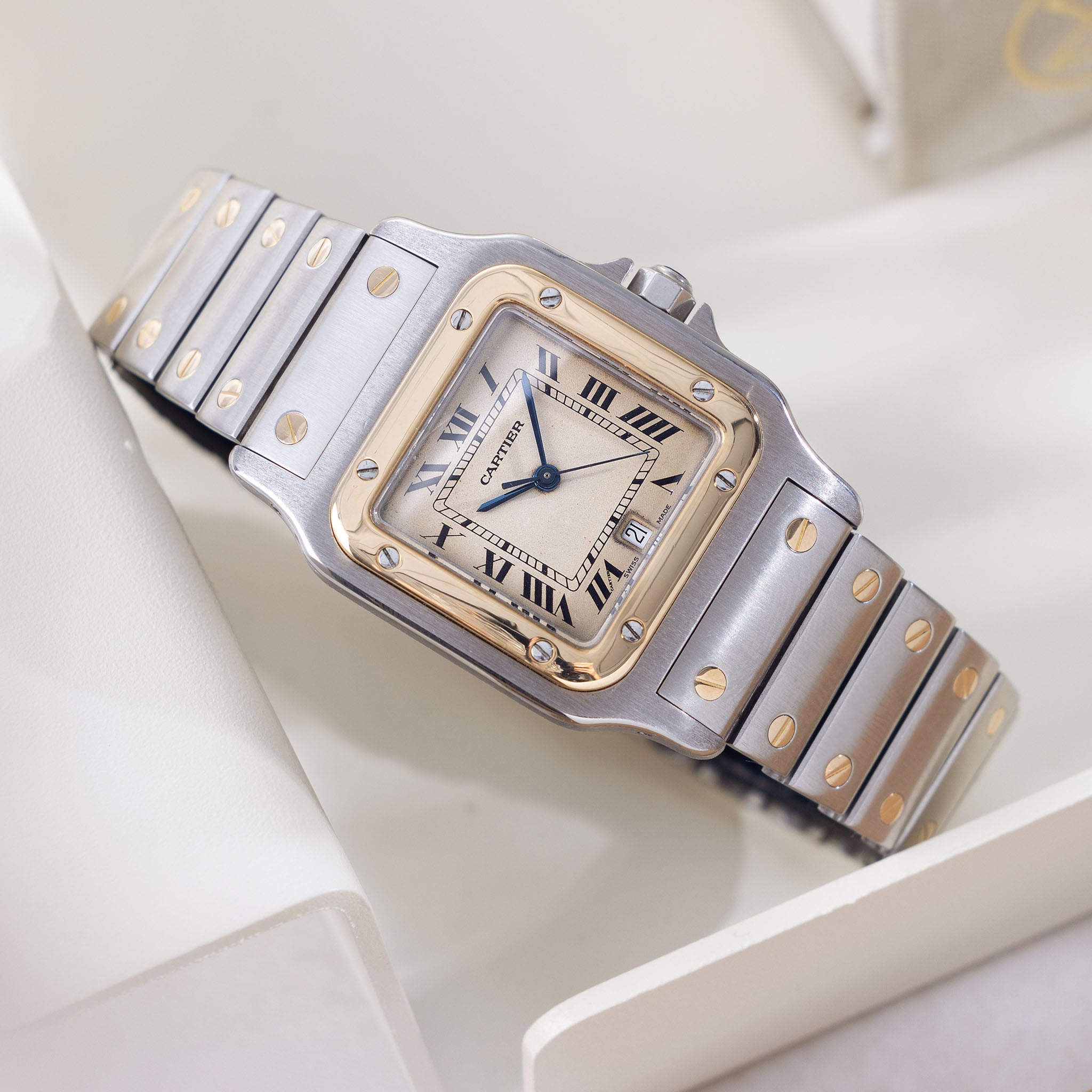 Cartier santos clearance quartz