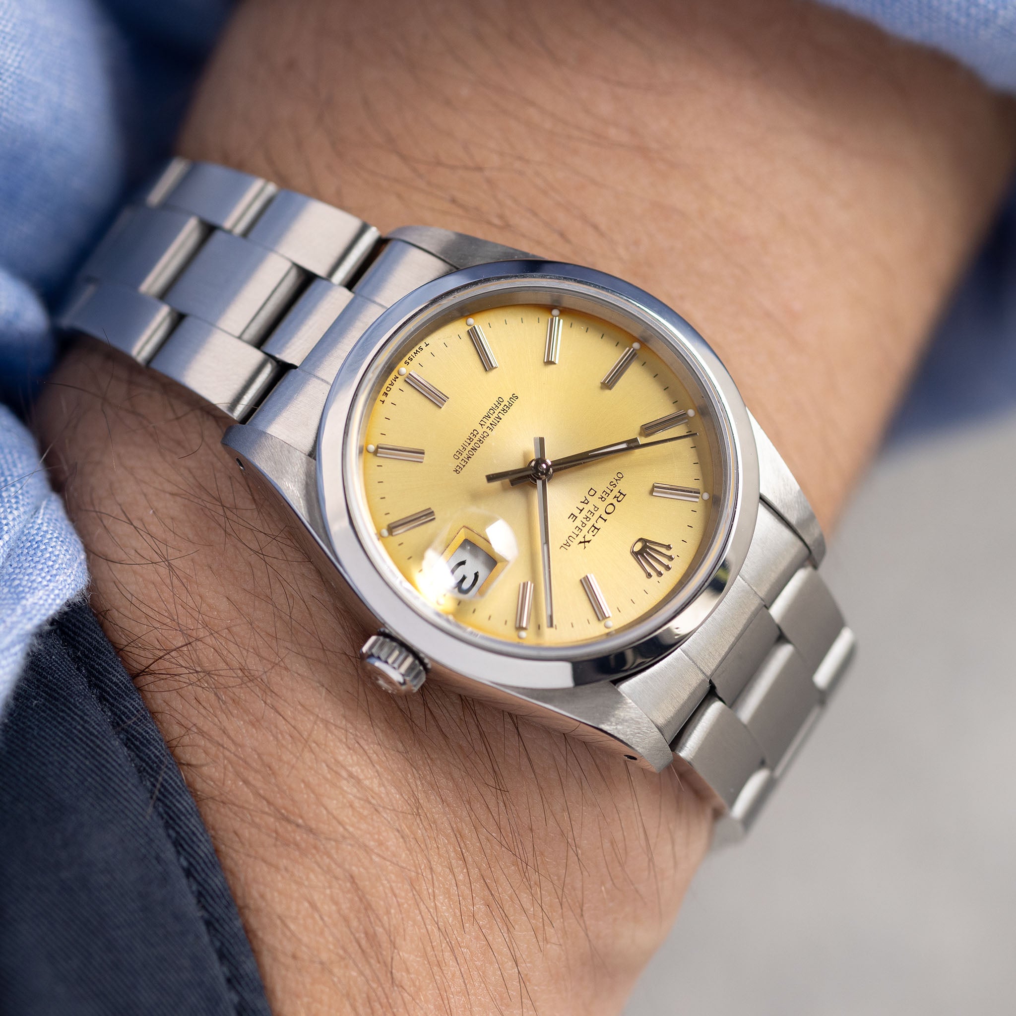 Rolex Oyster Perpetual Date Colour Change Dial Ref 15200