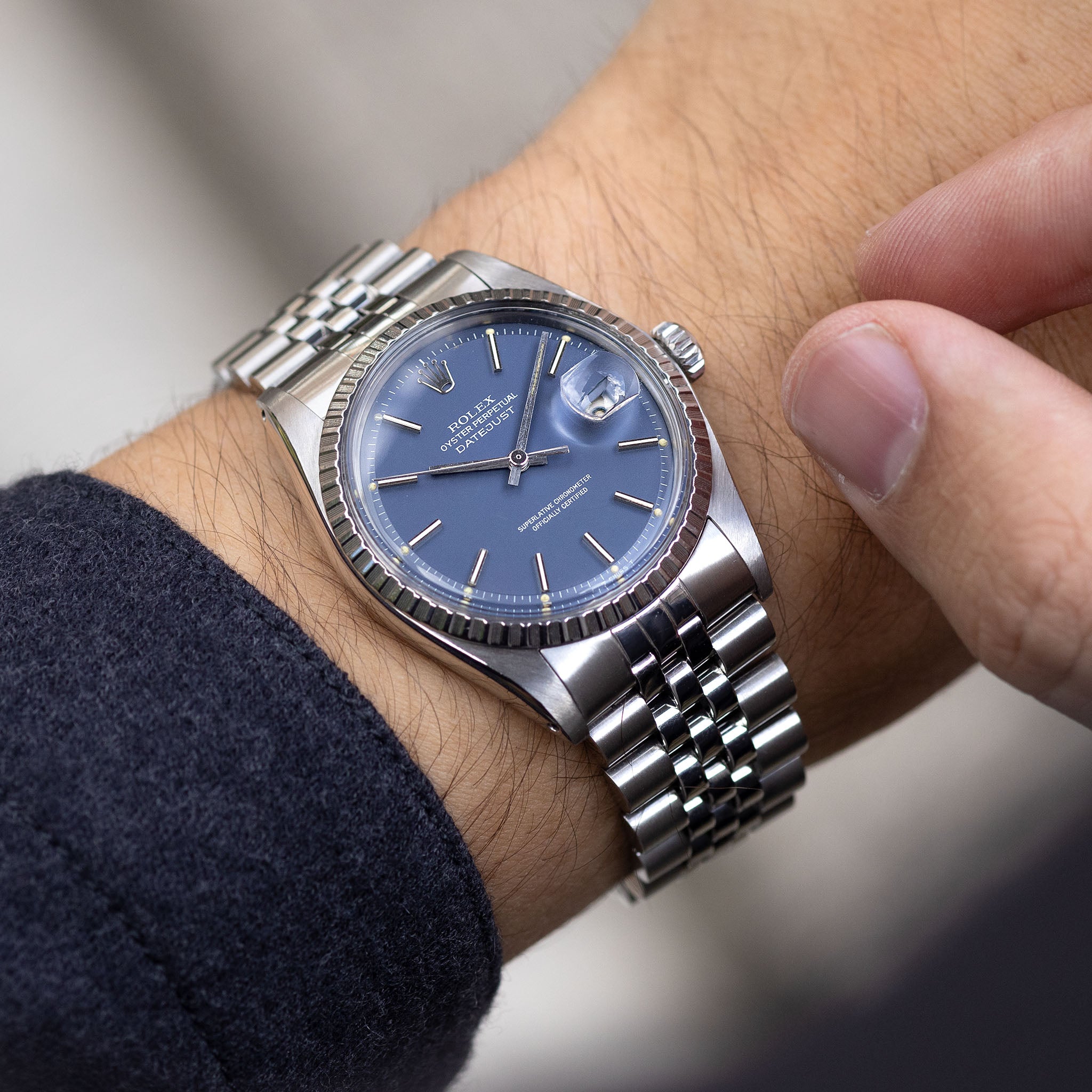 Rolex datejust 2024 1603 blue dial