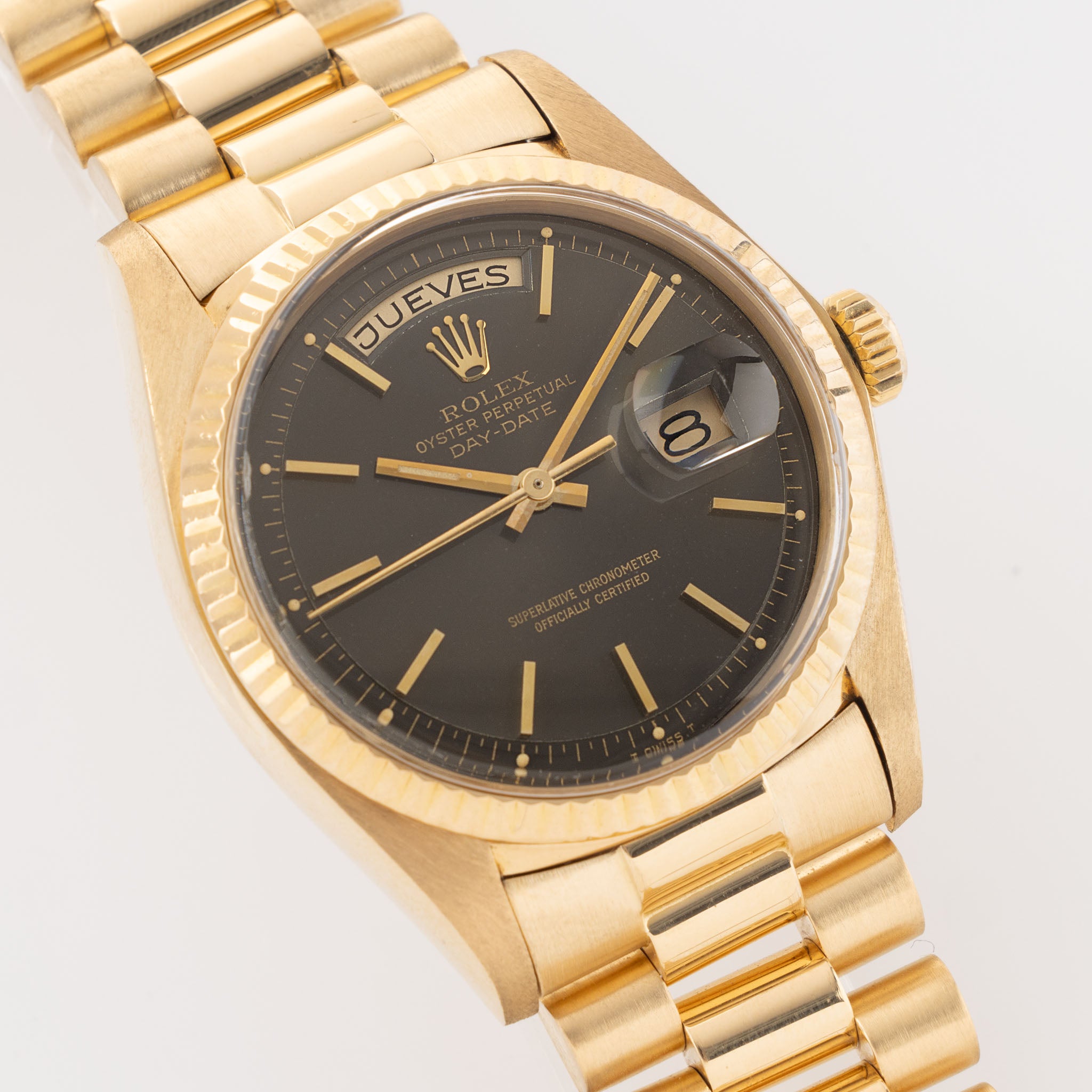 Rolex Day Date Yellow Gold Grey Colour Change Dial Ref 1803