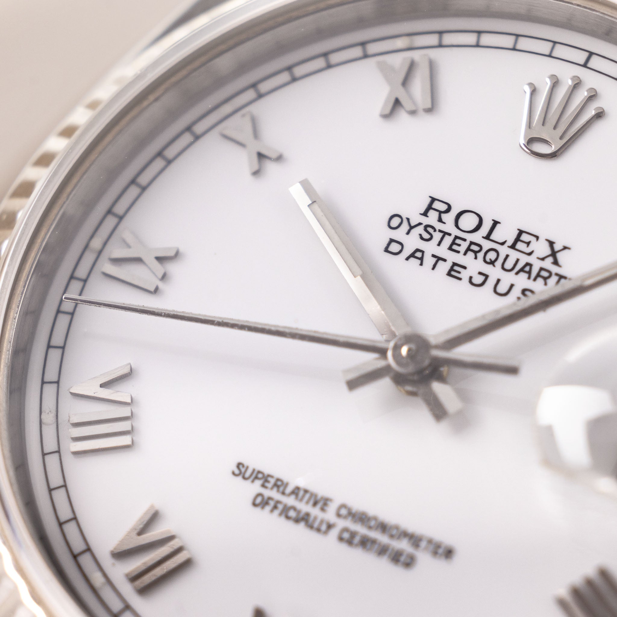 Rolex Oysterquartz Datejust Porcelain Dial Ref 17014