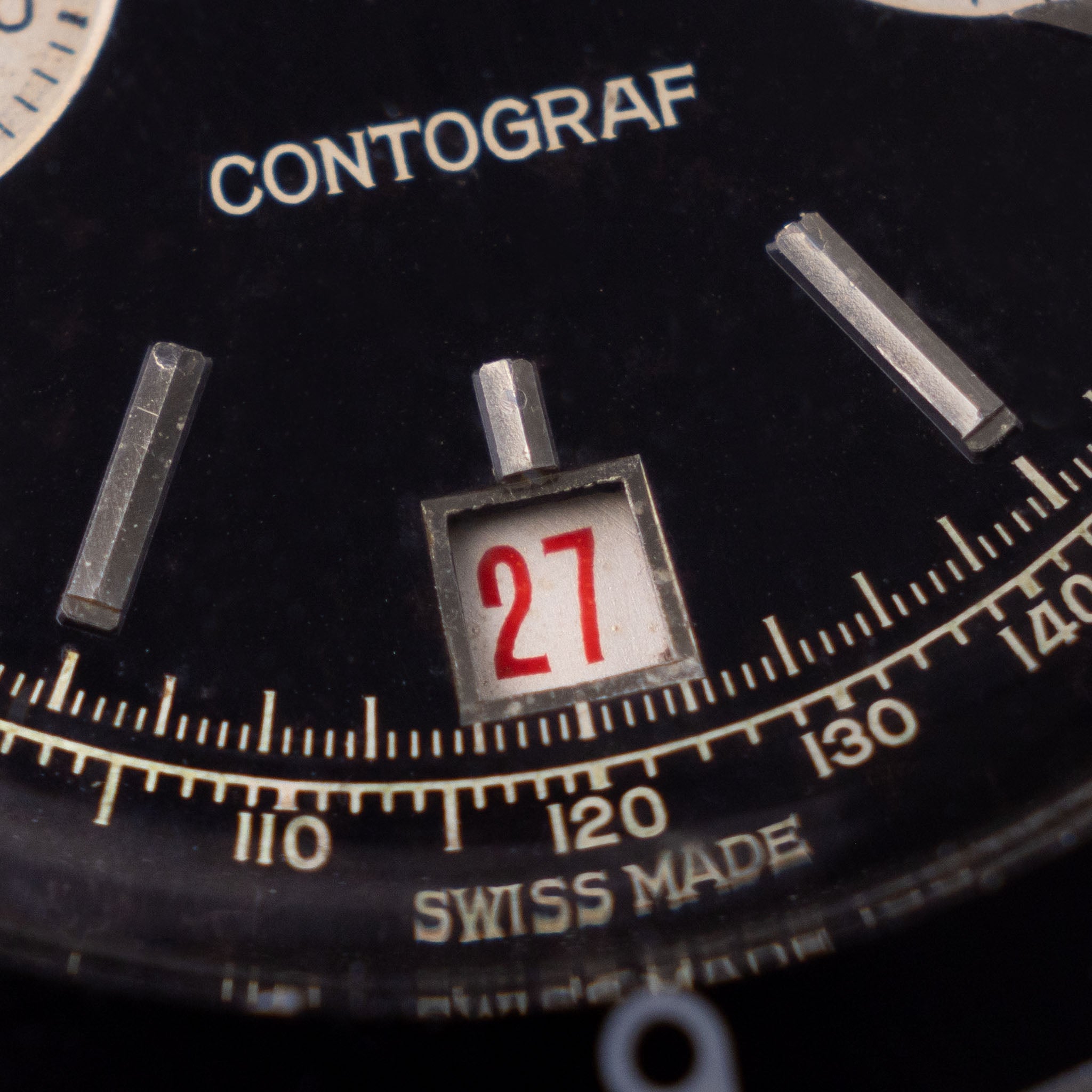 Eberhard & Co Contograf Black dial Steel Chronograph Ref 31501